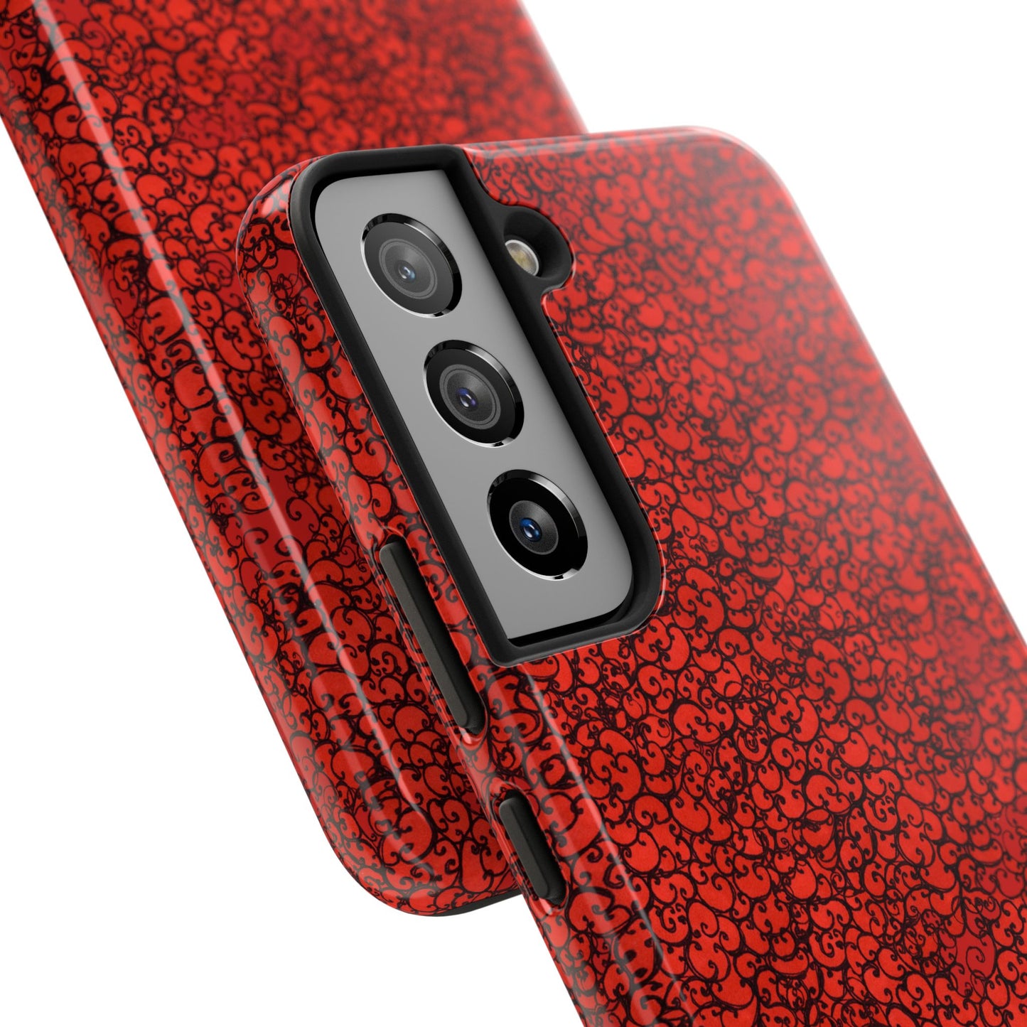 Scrollie Red / Black Phone Case