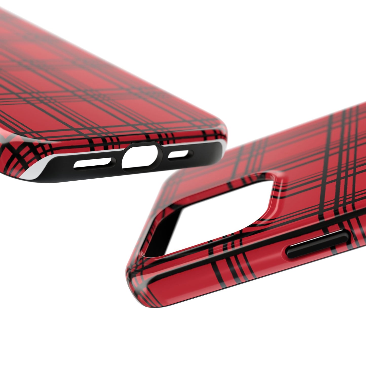Glad Plaid Red / Black Phone Case