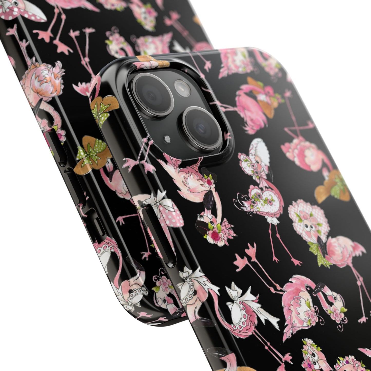 Tossed Flams Black Phone Case