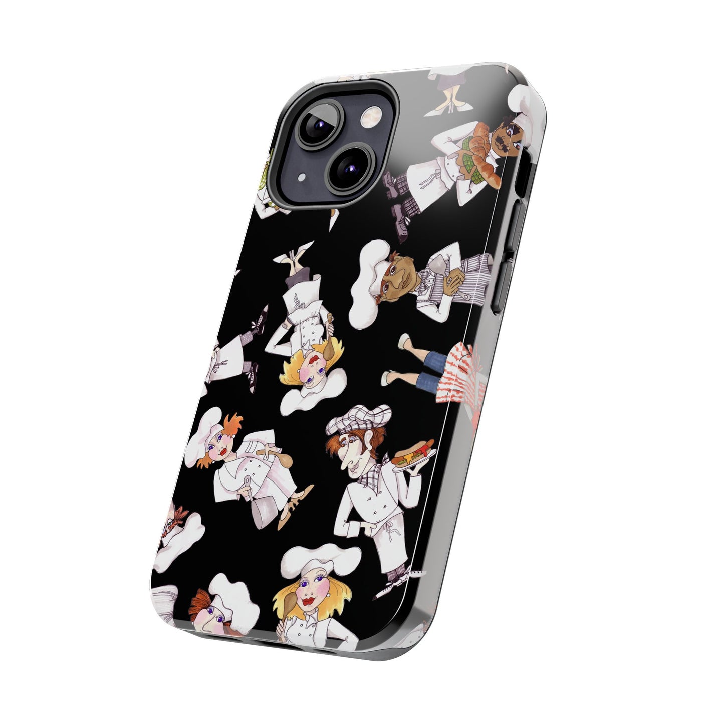 Tossed Chefs Black Phone Case