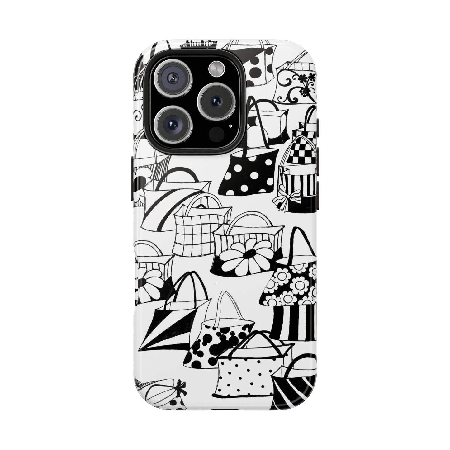 Totes White / Black Phone Case