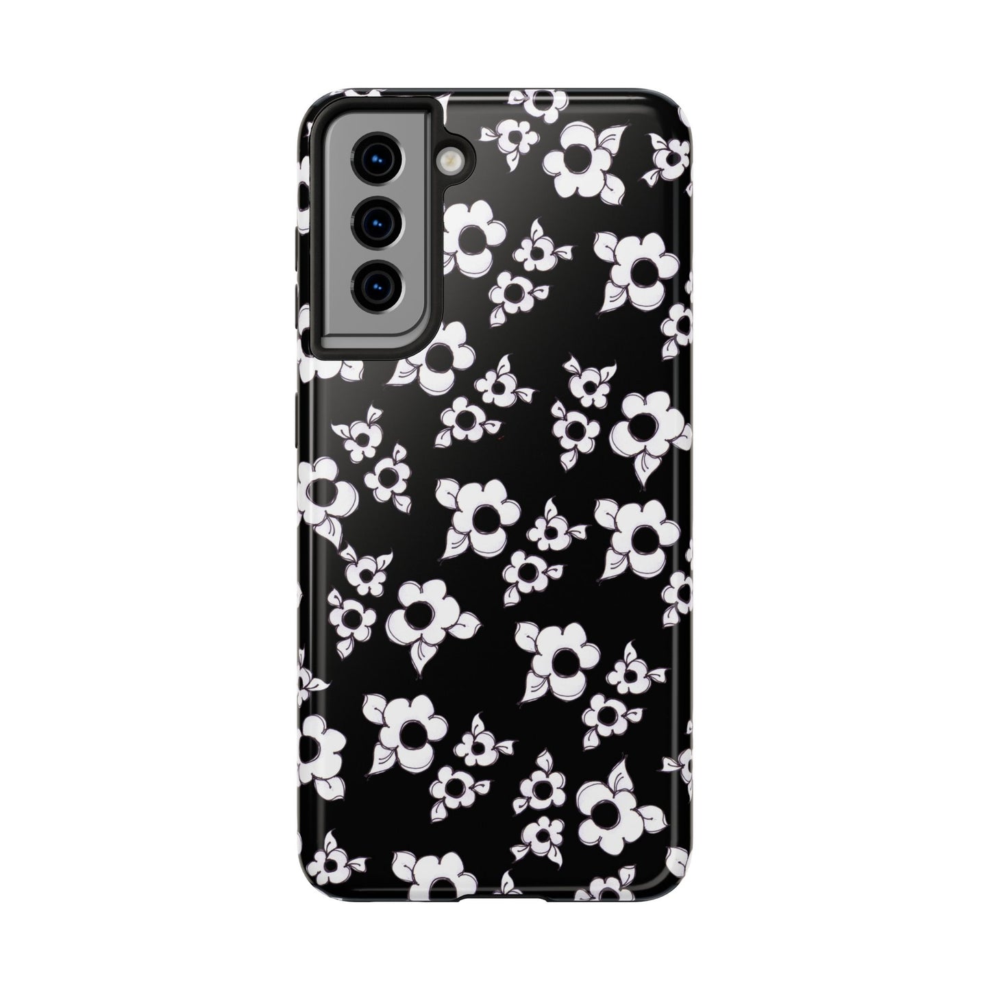 Daisy Cluster Black / White Phone Case