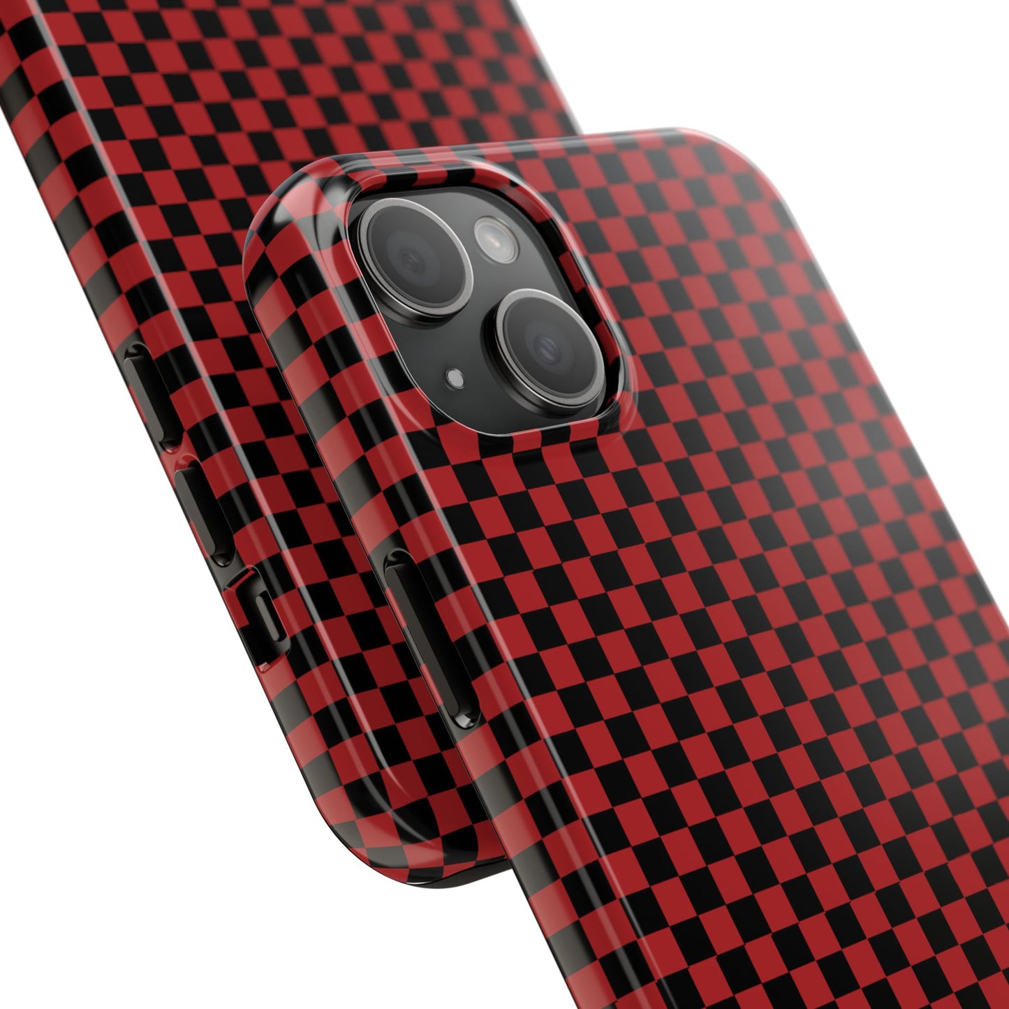 Checkerboard Red / Black Phone Case