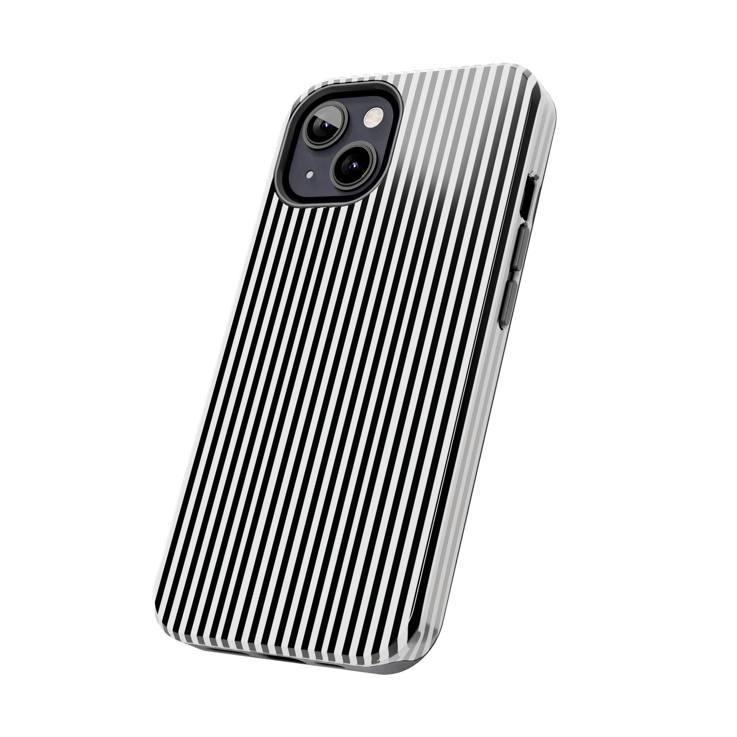 Stripe White / Black Phone Case