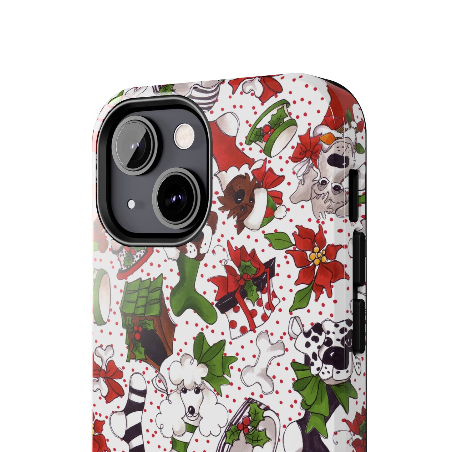 Holiday Fun Toss White / Red Phone Case
