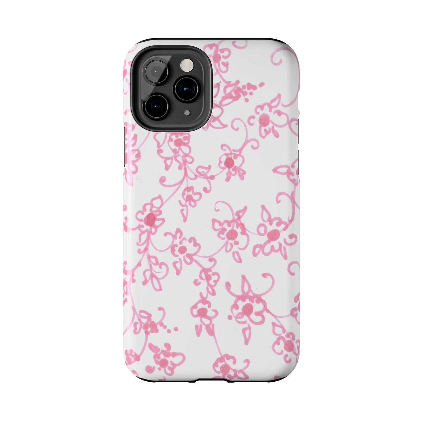Juliette Ladies White / Pink Flowers Phone Case