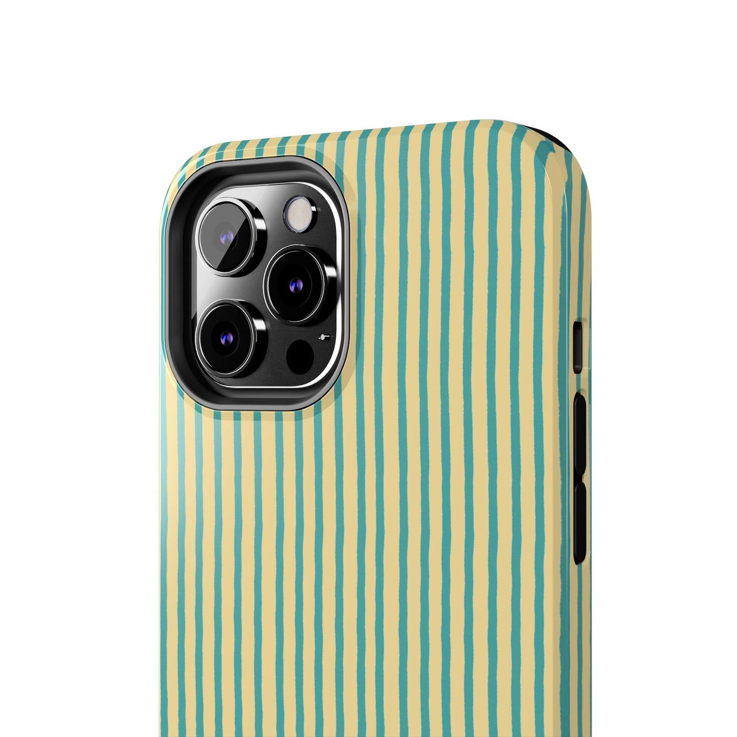 Stripe Yellow / Turquoise Phone Case
