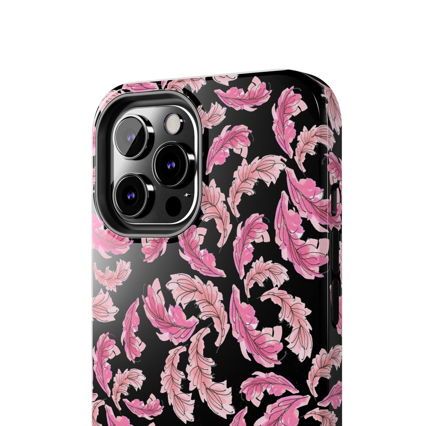 Flam Feathers Black Phone Case