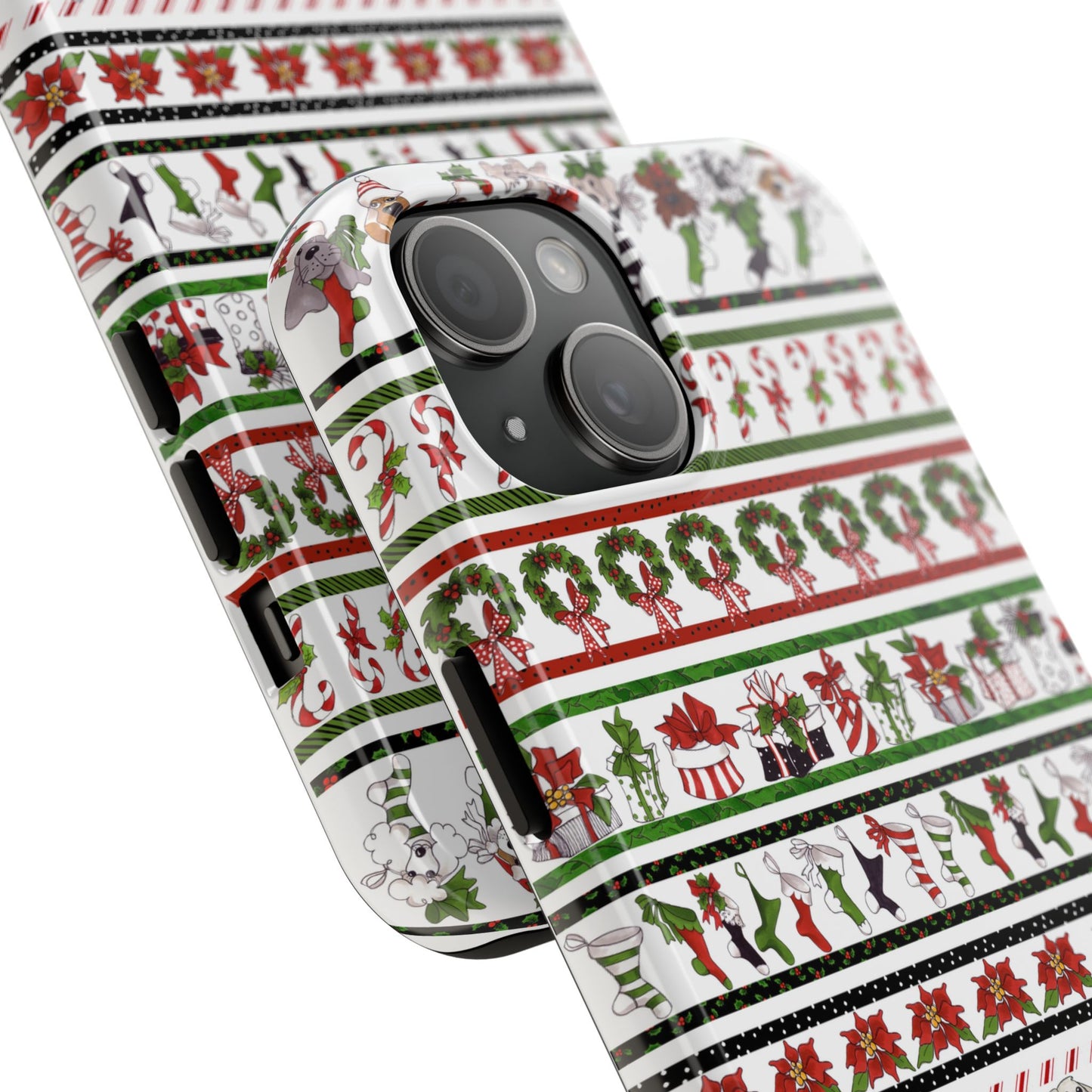 Holiday Borders White Phone Case