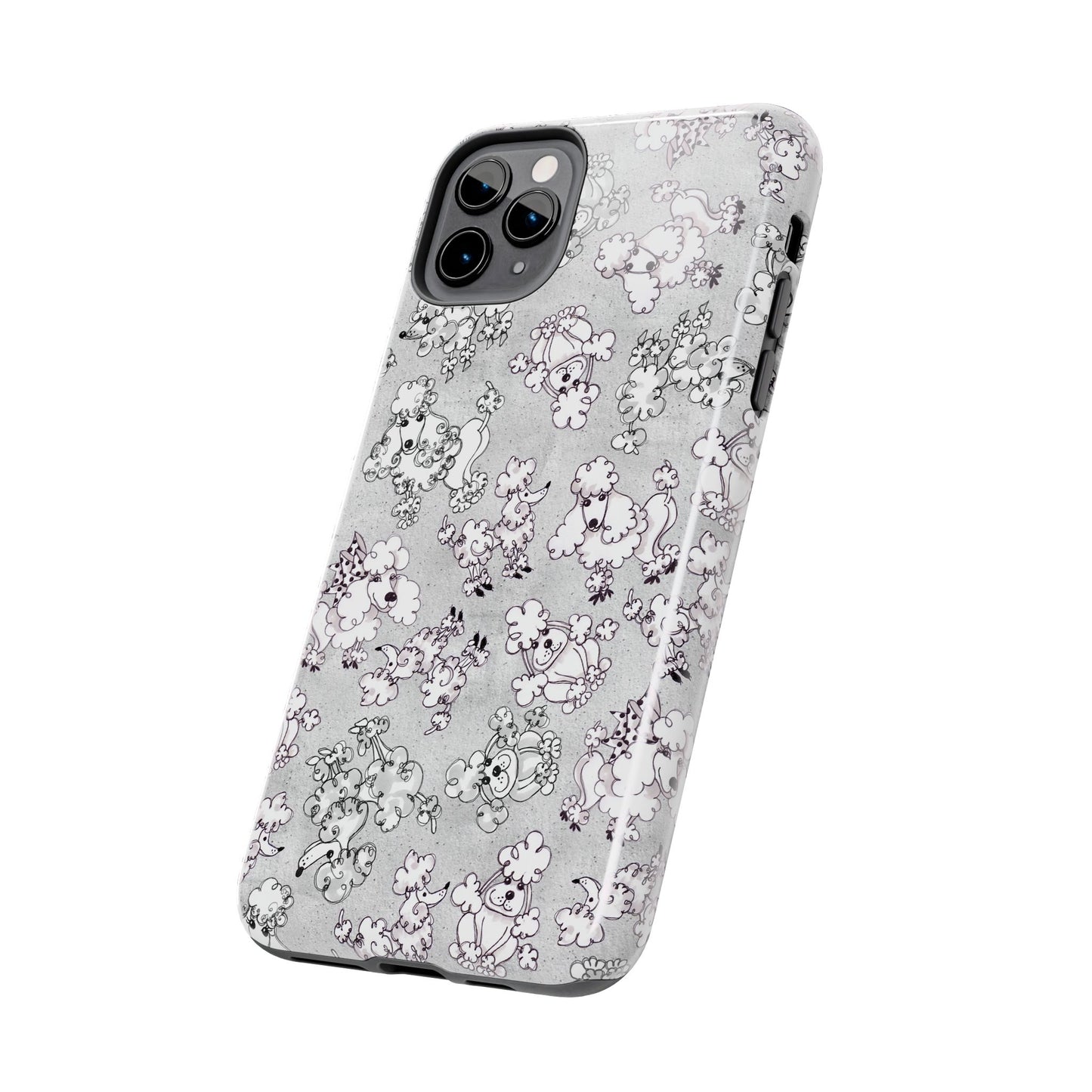 Paris Poodles Silver Phone Case