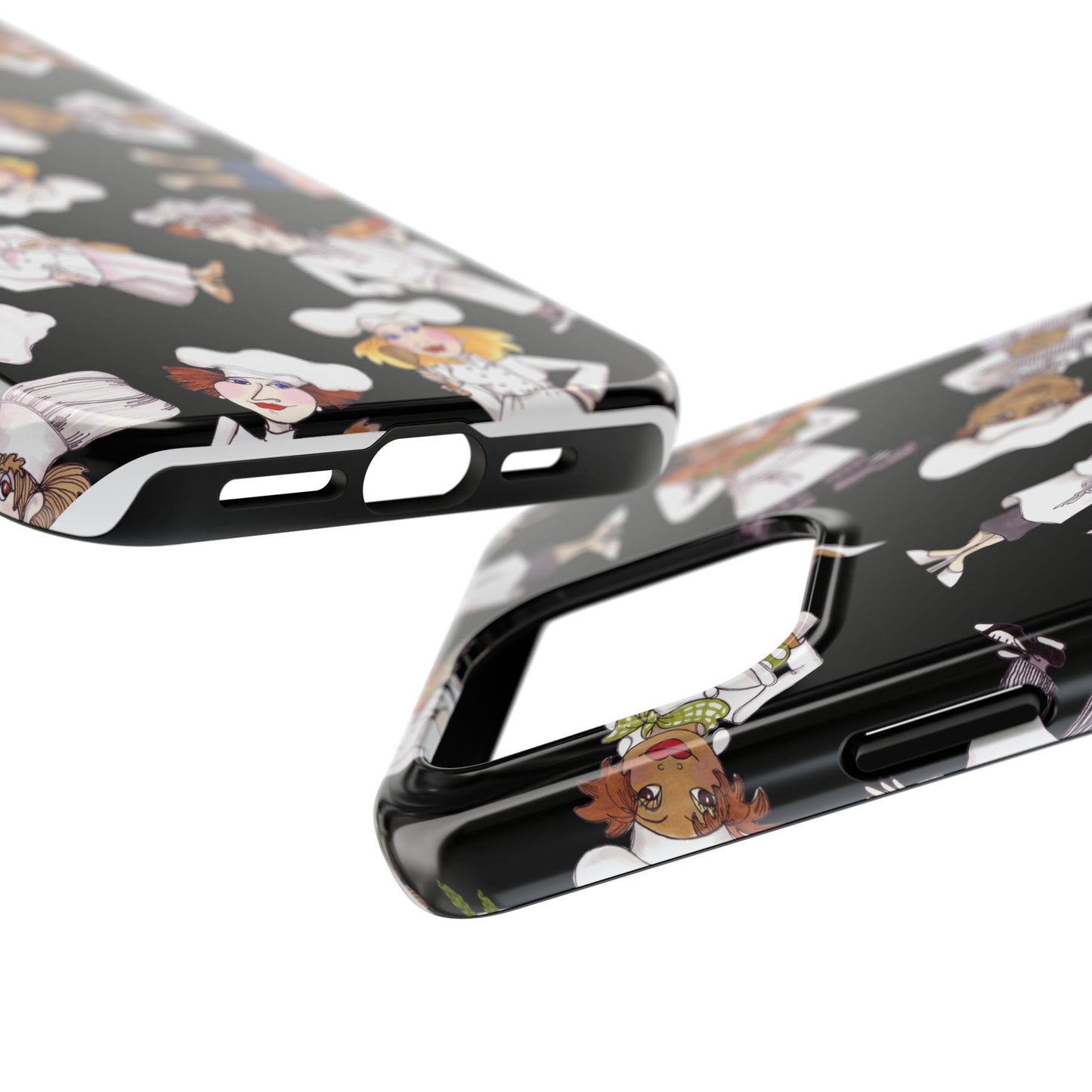 Tossed Chefs Black Phone Case