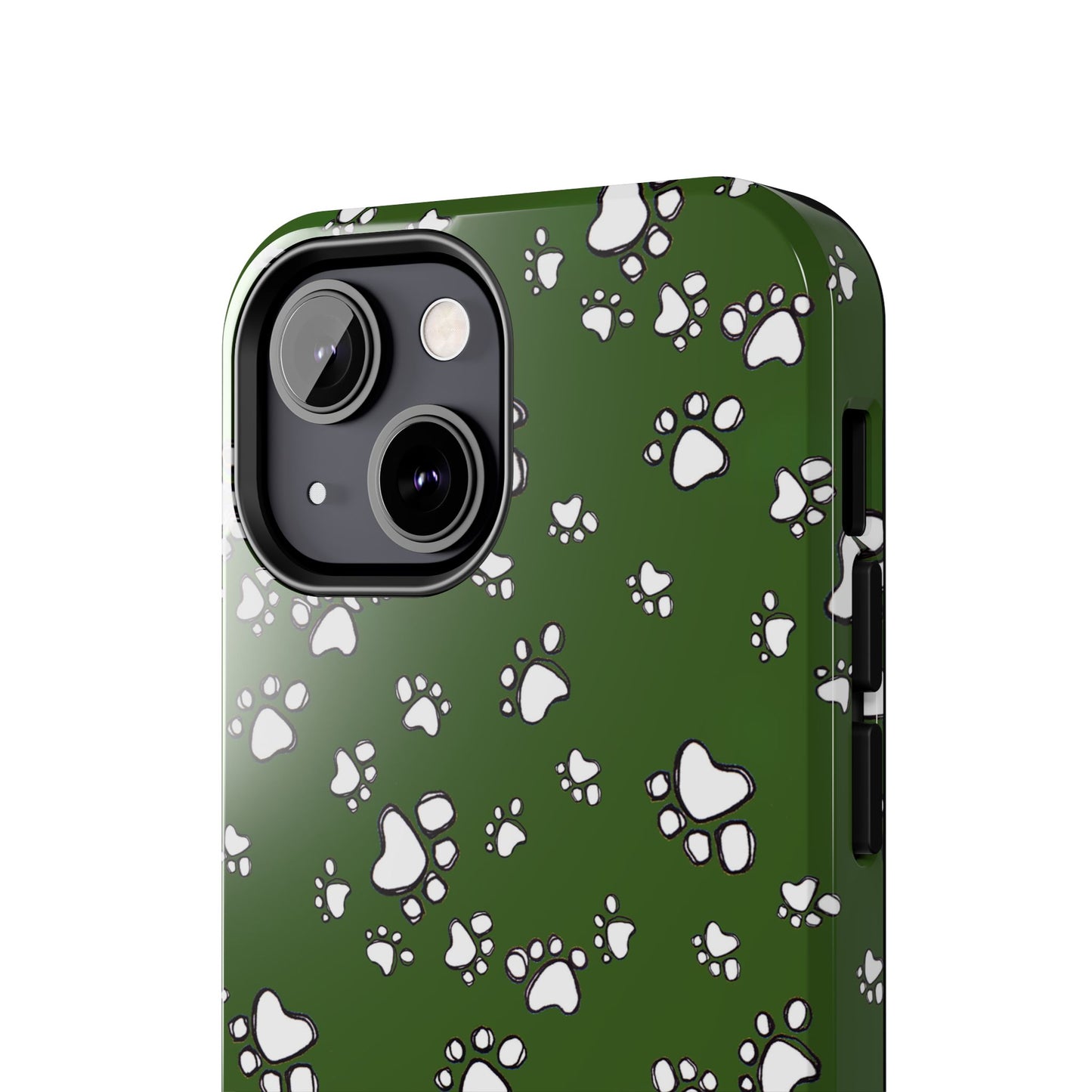 Paw Flakes Green Phone Case