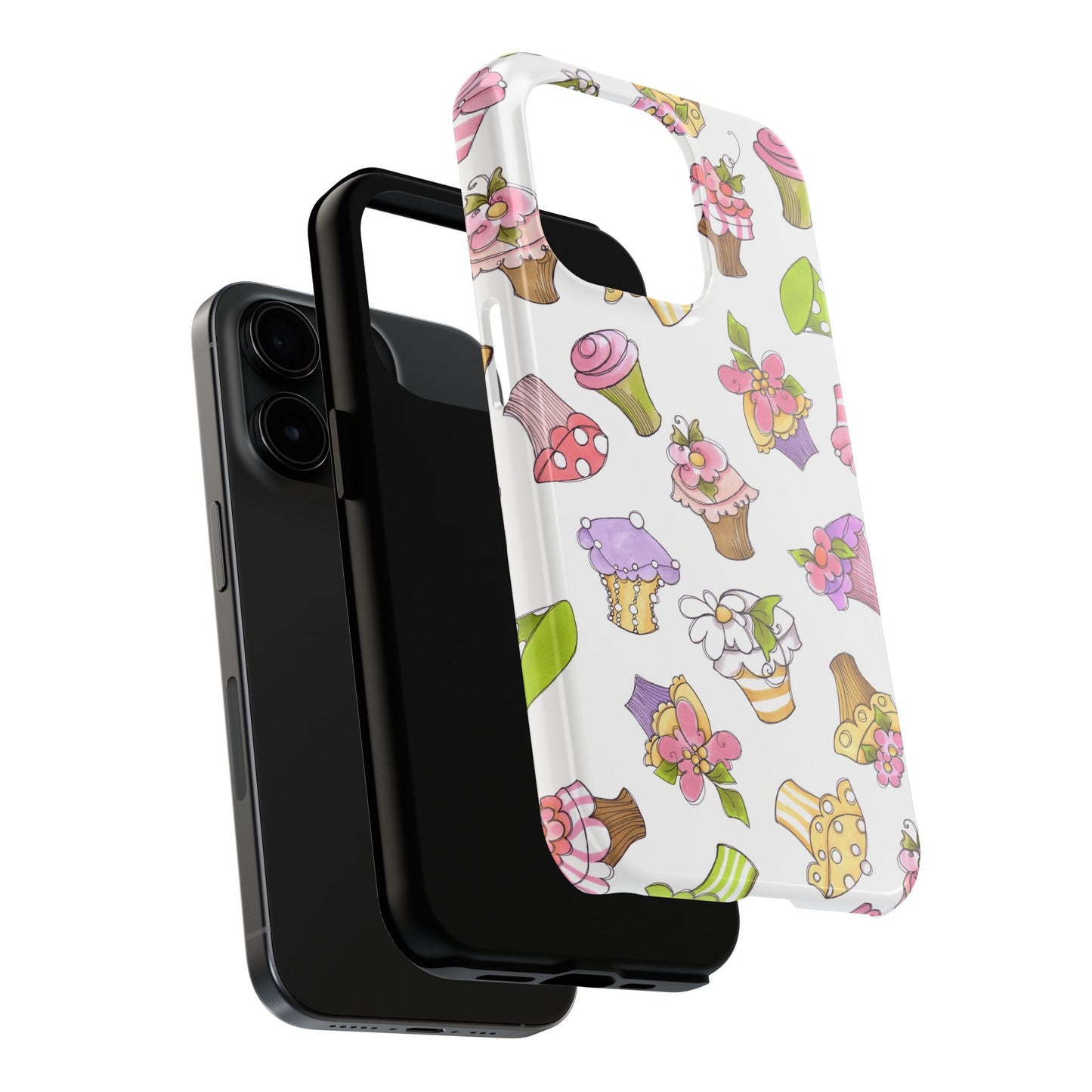 Cupcake Toss White Phone Case