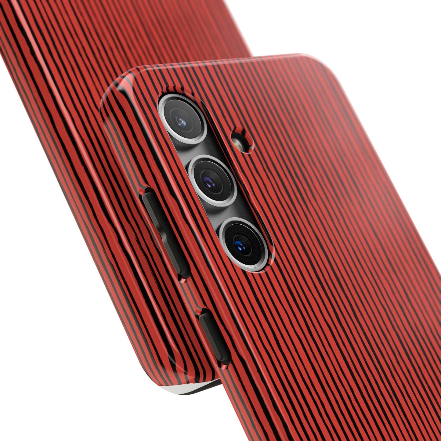 Quirky Pin Stripe Red / Black Phone Case
