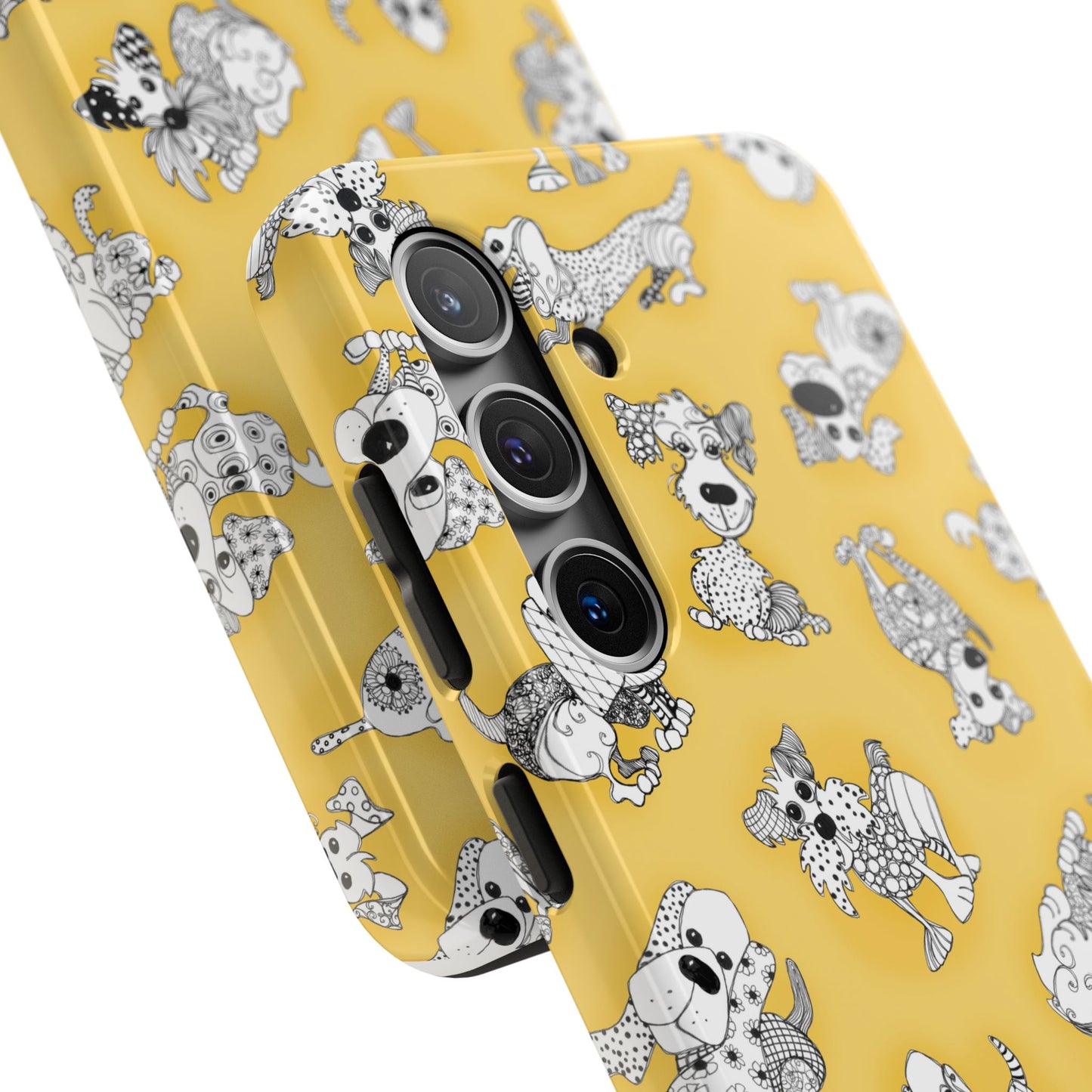 Doodle Dogs Yellow Phone Case