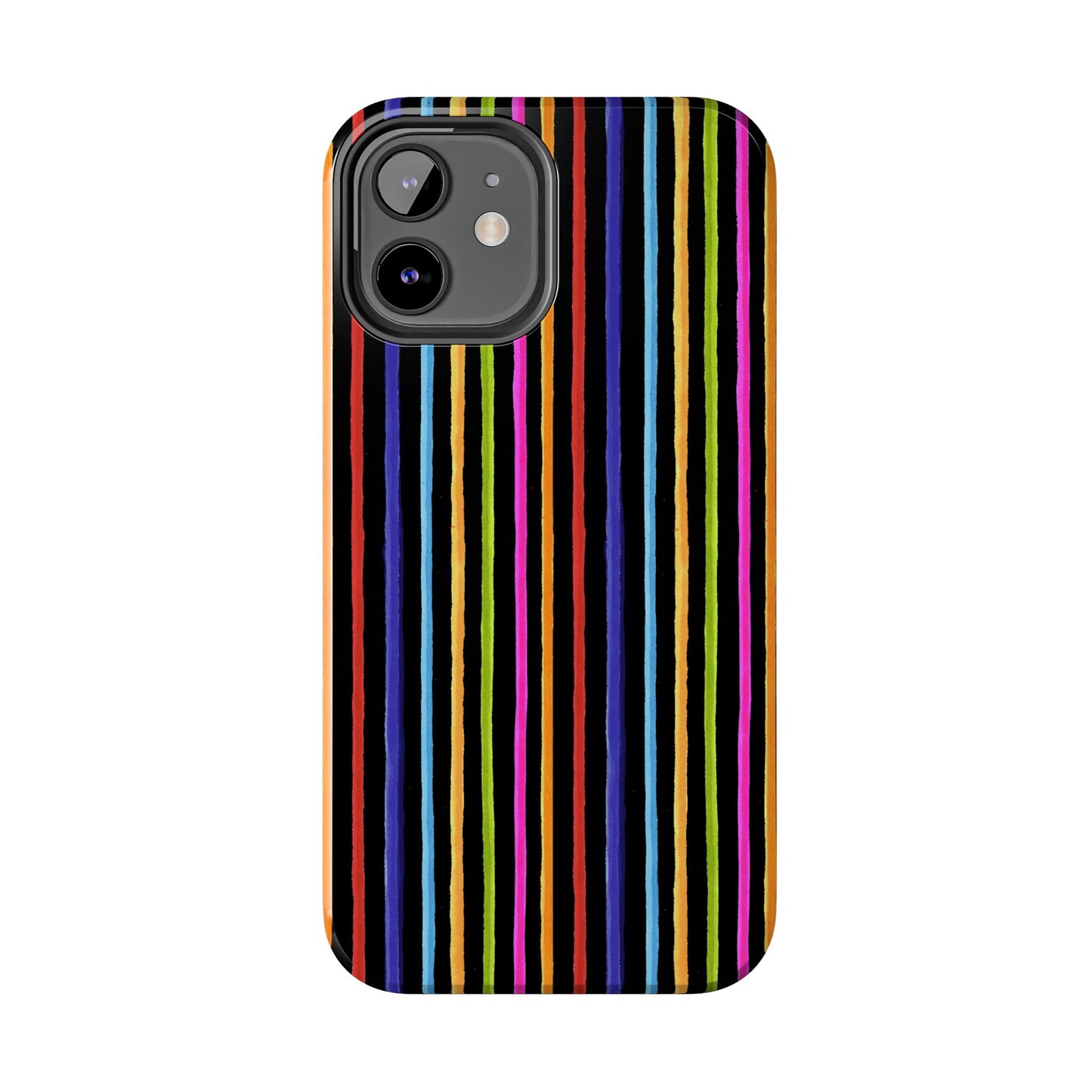 Happy Stripe Black Phone Case