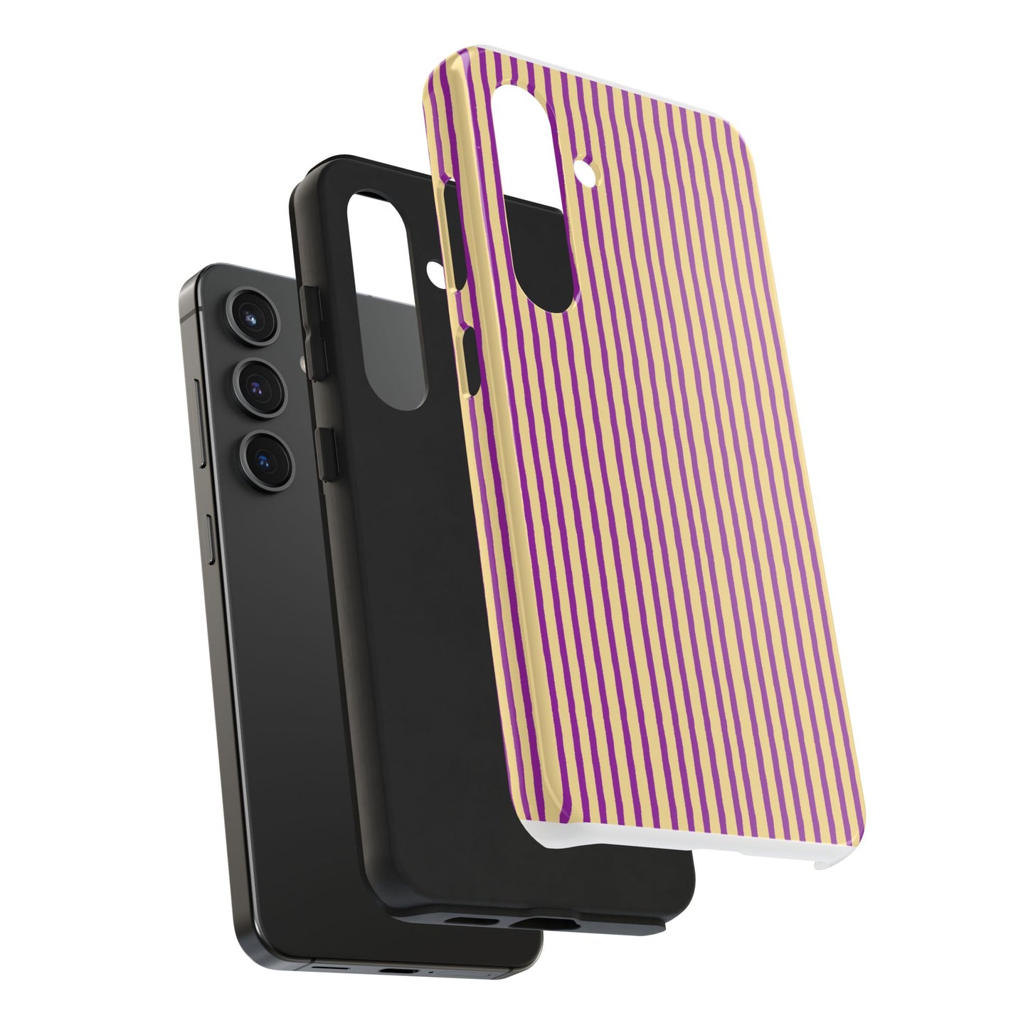 Stripe Yellow / Purple Phone Case
