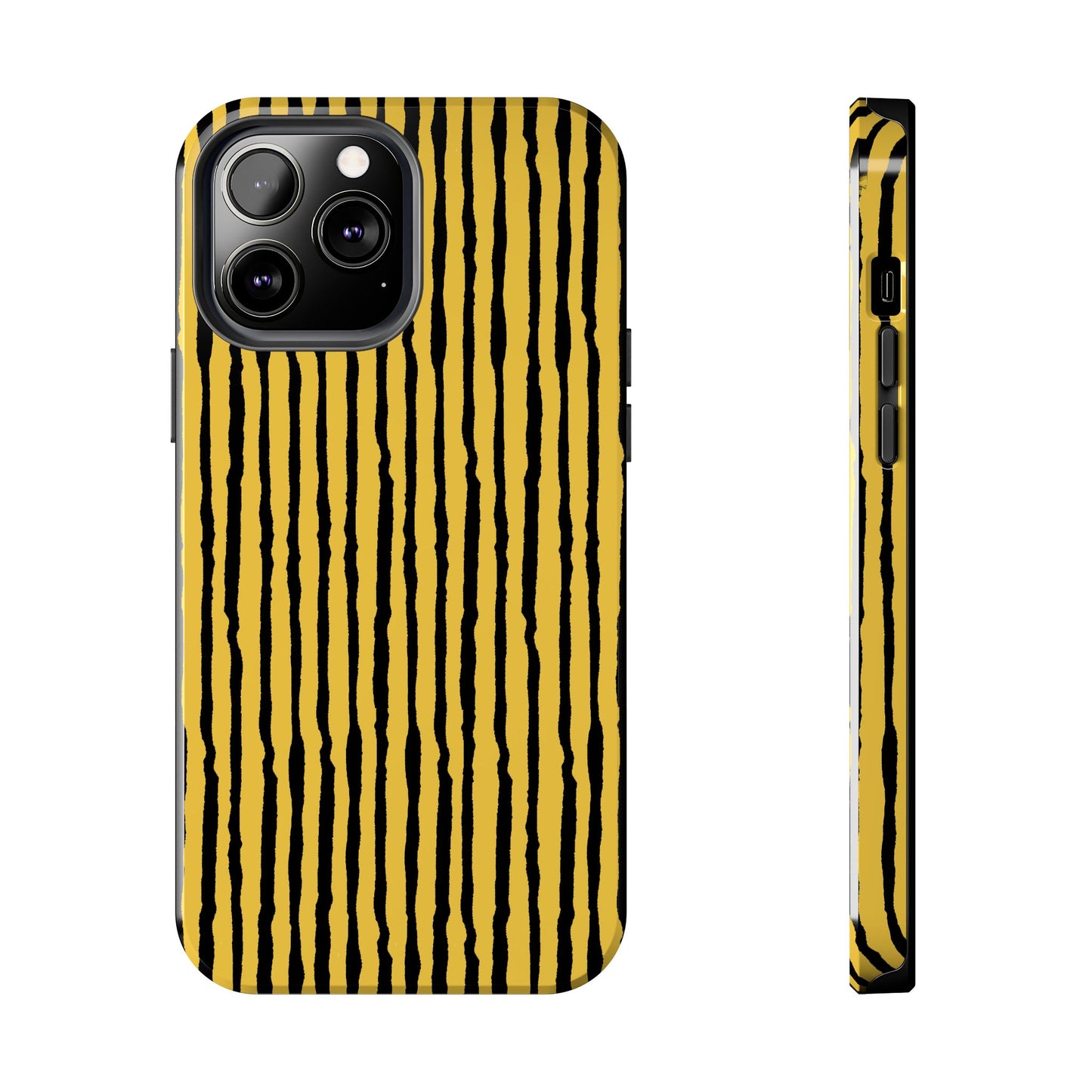 Sorta Stripe Yellow / Black Phone Case