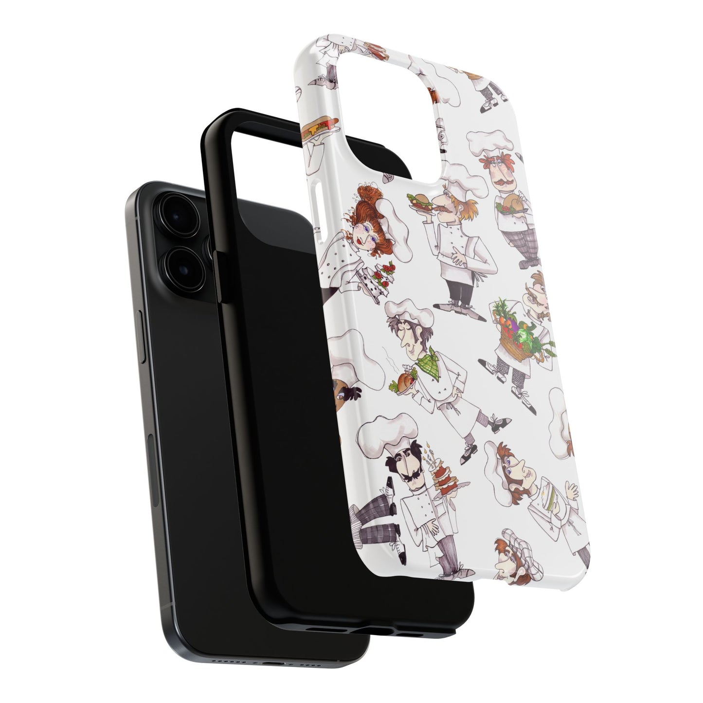 Tossed Chefs White Phone Case