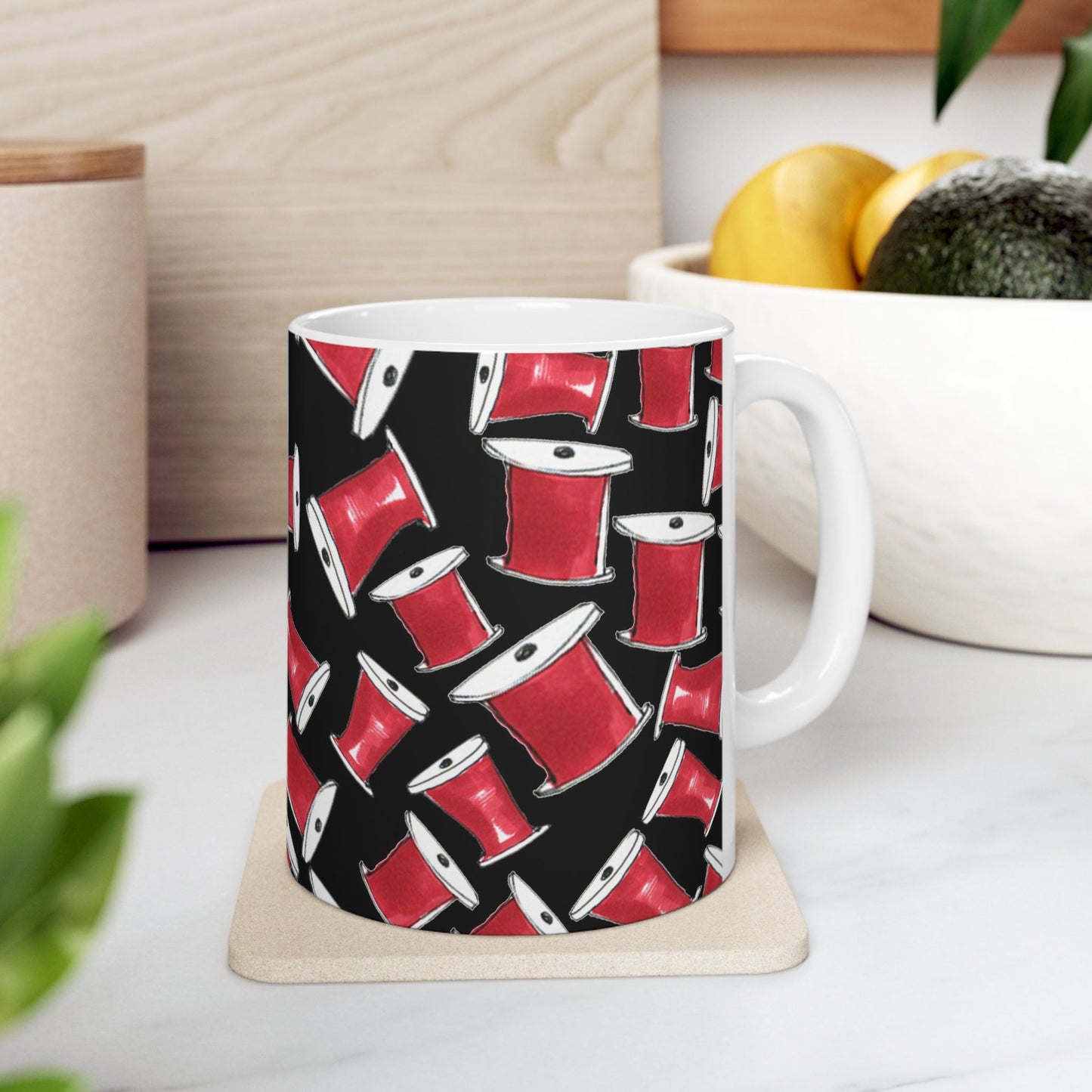 Red Thread Black Cup