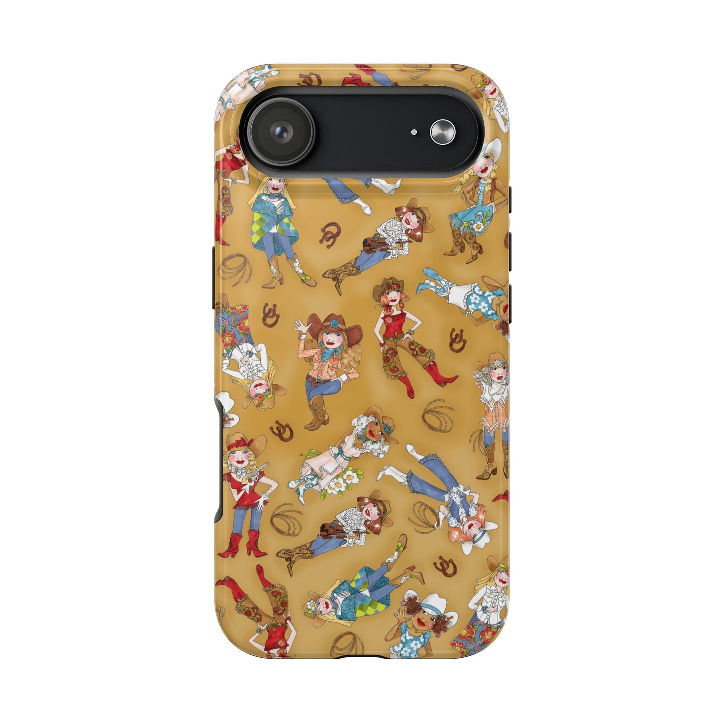 Tossed Cowgirls Tan Phone Case