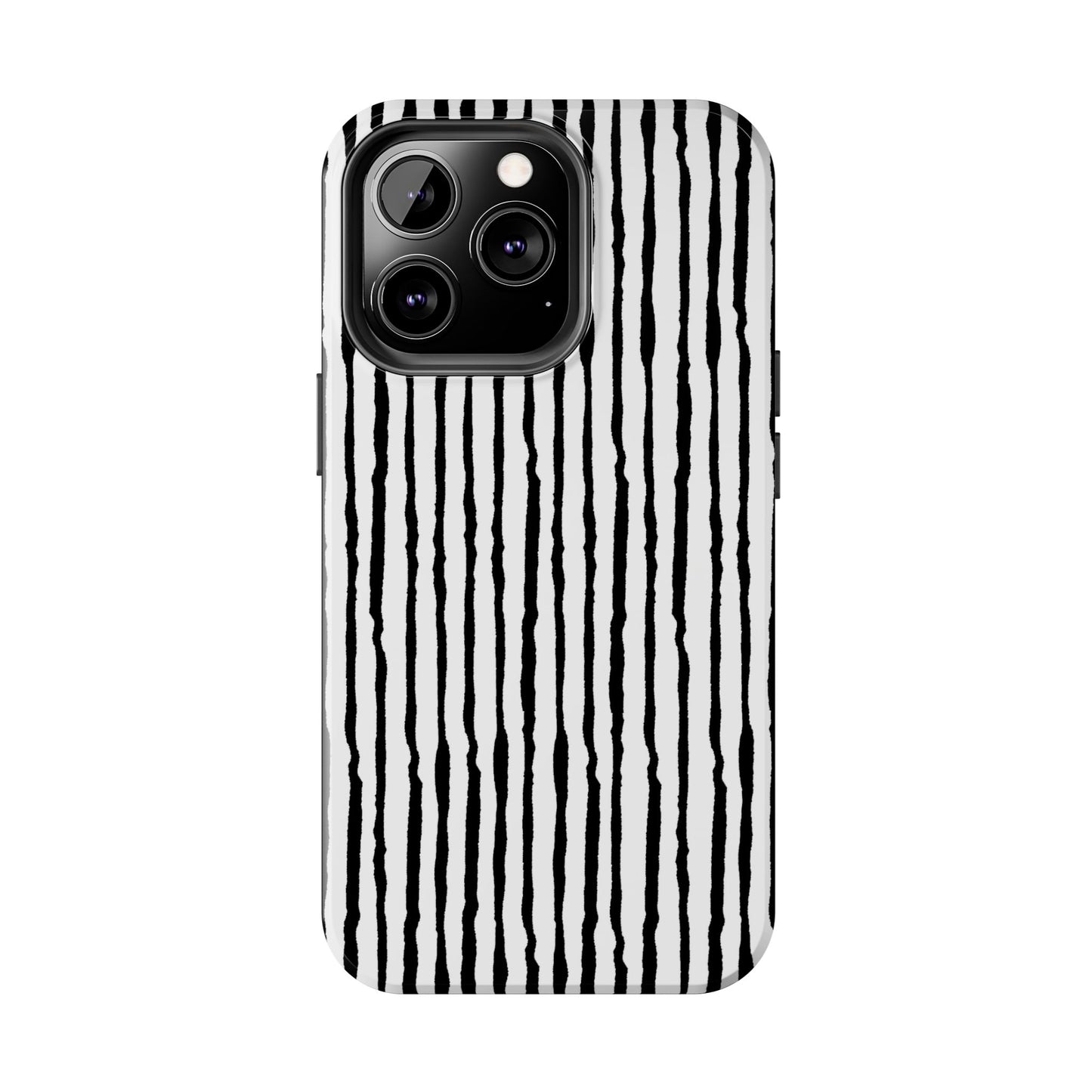 Sorta Stripe White / Black Phone Case