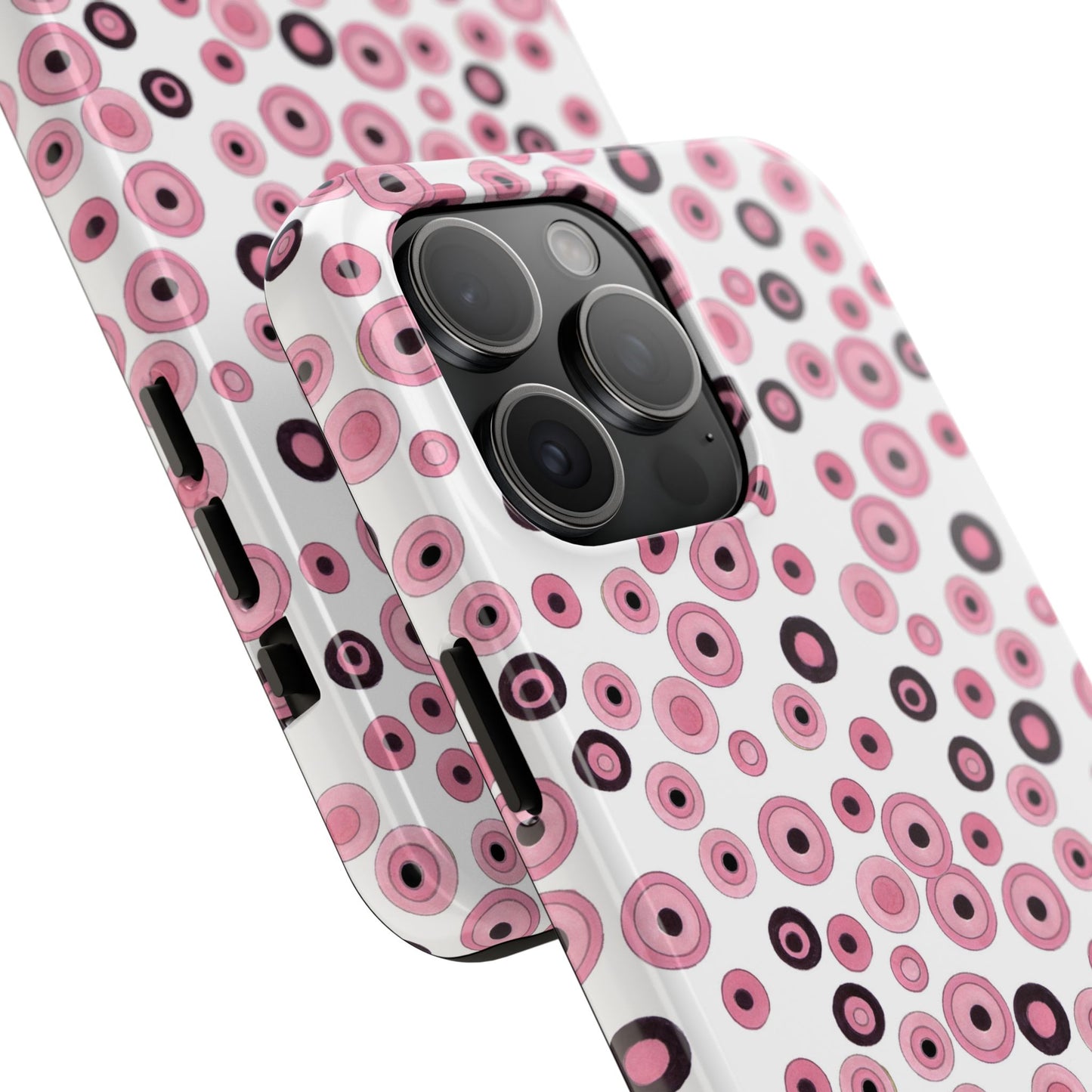 Dots White / Pink Phone Case