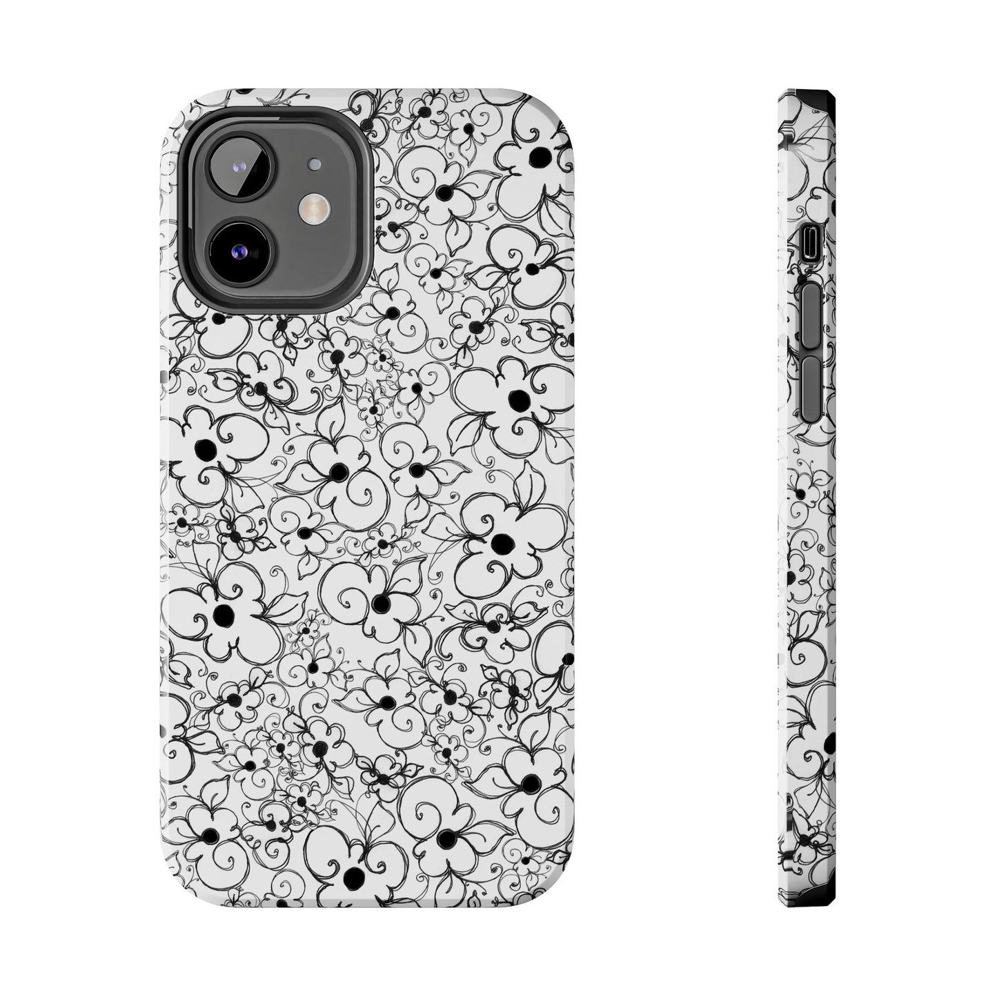 Dog Daisies White Phone Case