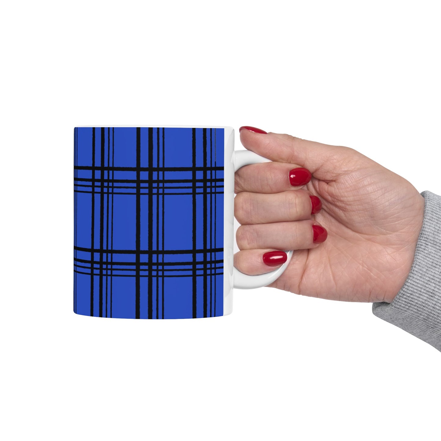 Glad Plaid Blue / Black Cup