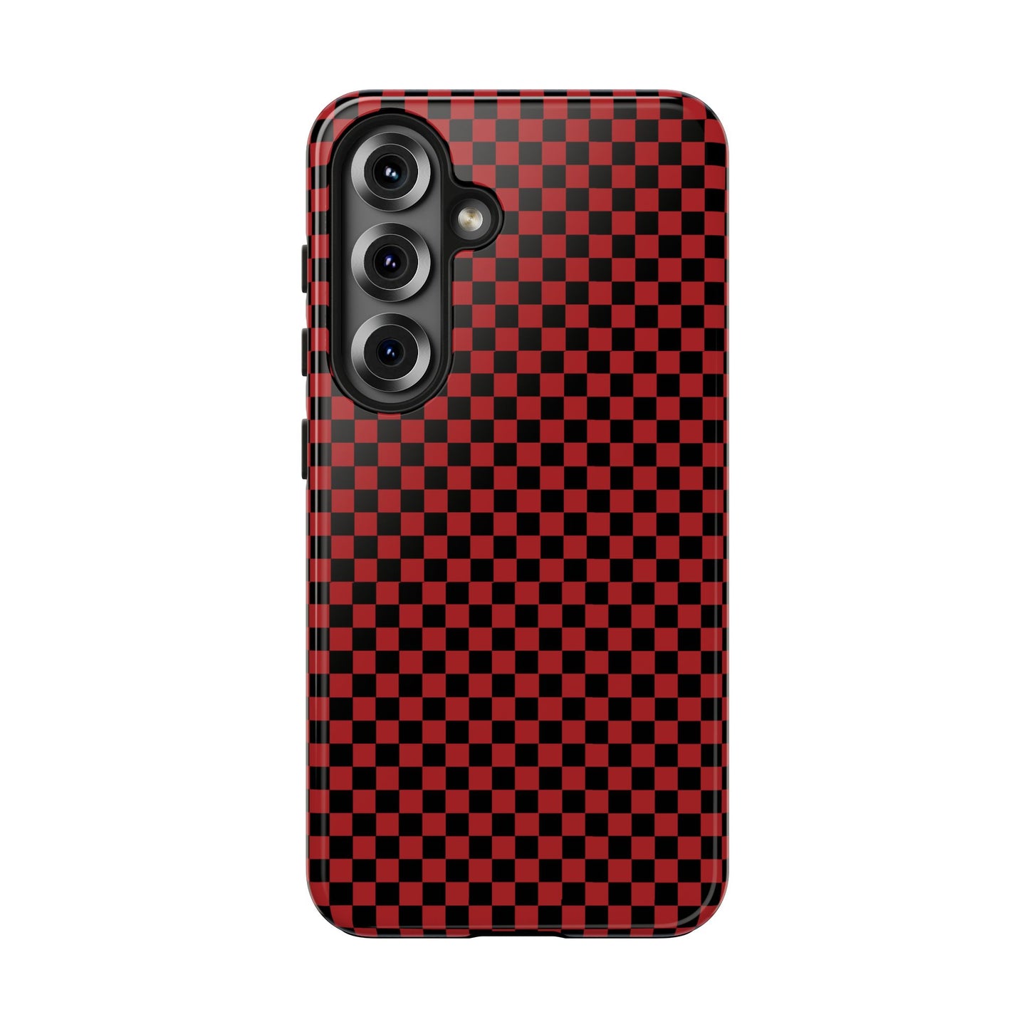 Checkerboard Red / Black Phone Case