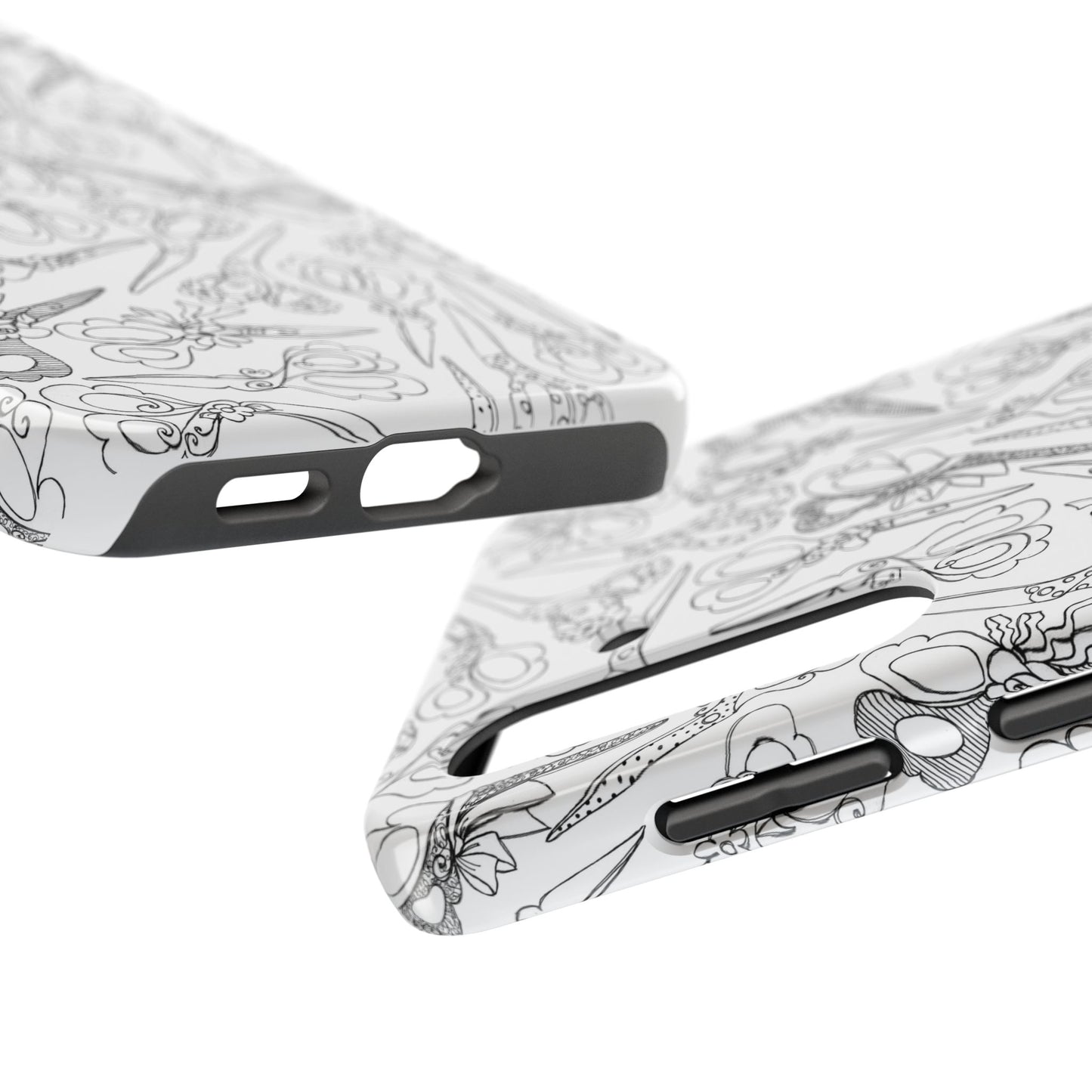 Scissor Blizzard White Phone Case