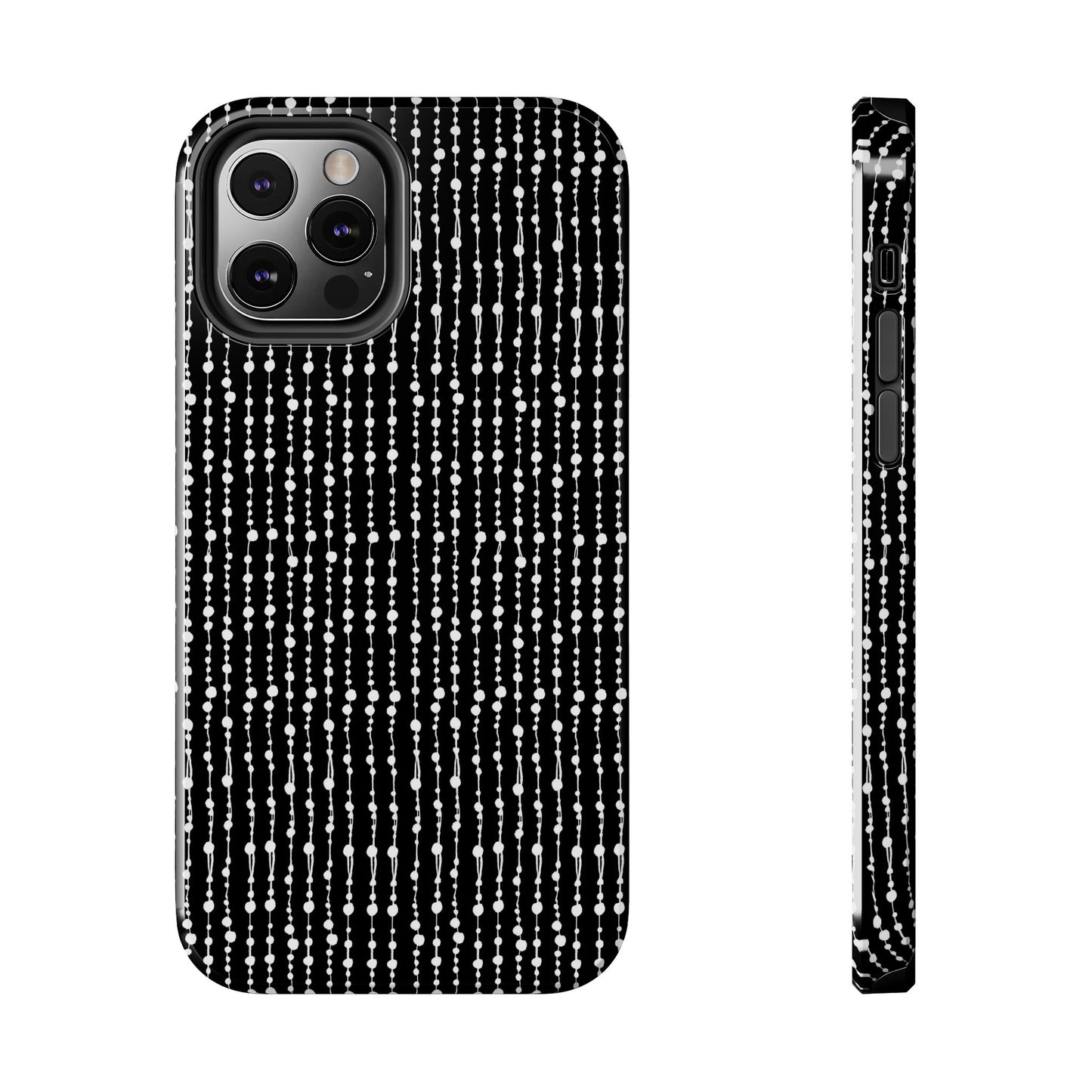Beaded Curtain Black / White Phone Case