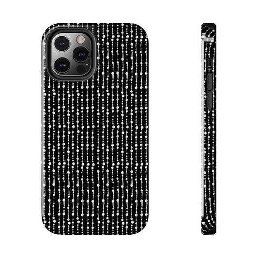 Beaded Curtain Black / White Phone Case