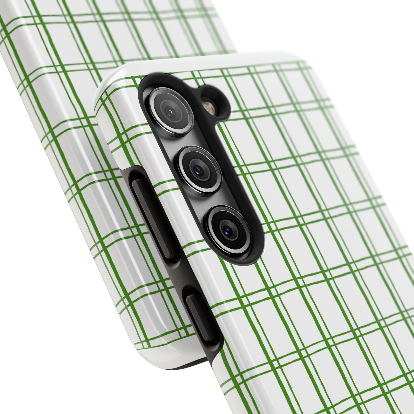 Little Plaid White / Green Phone Case
