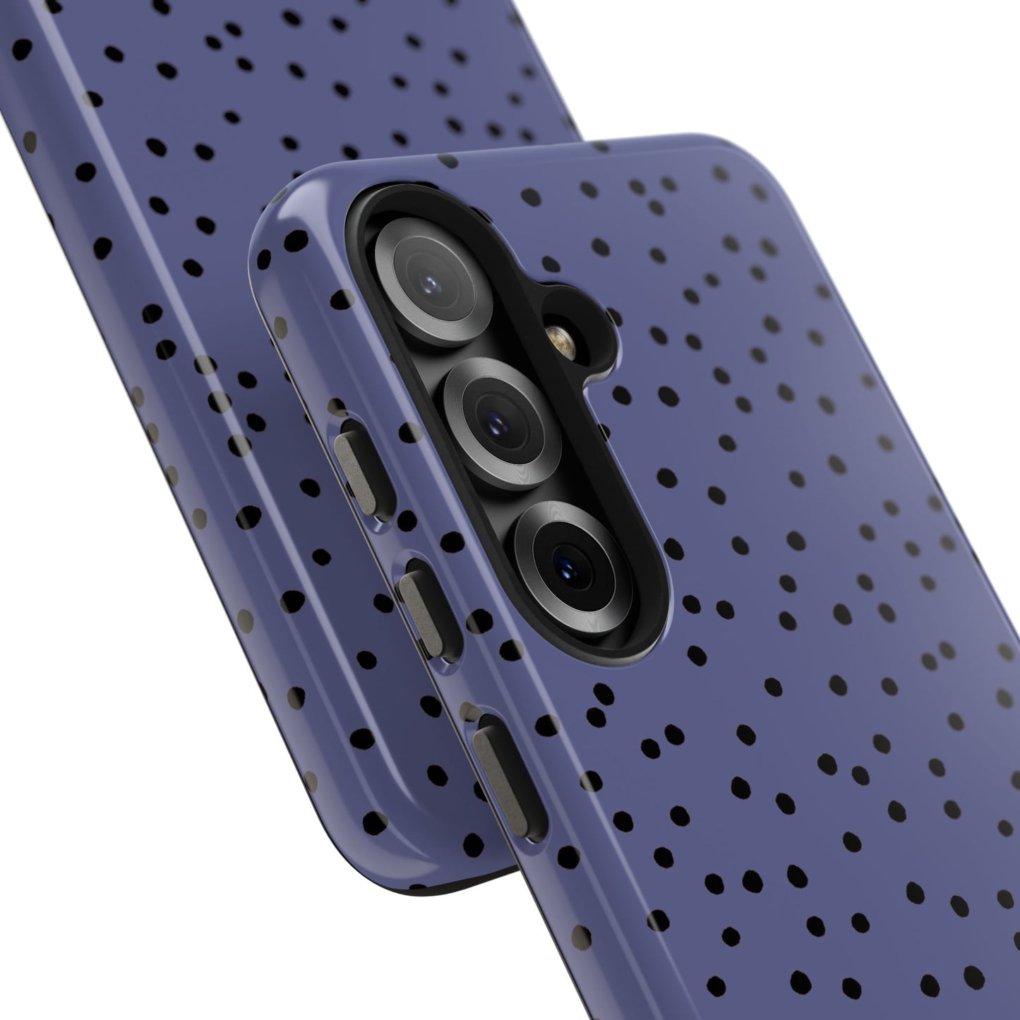 Dinky Dots Blue / Black Phone Case