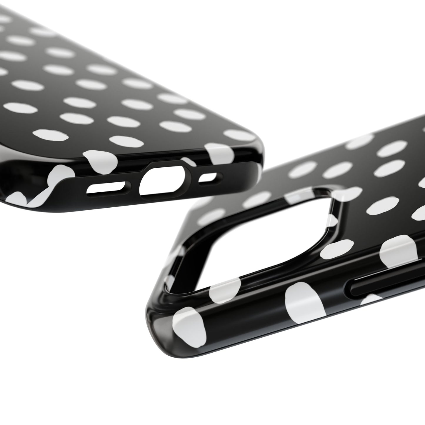 Jumbo Dots Black / White Phone Case
