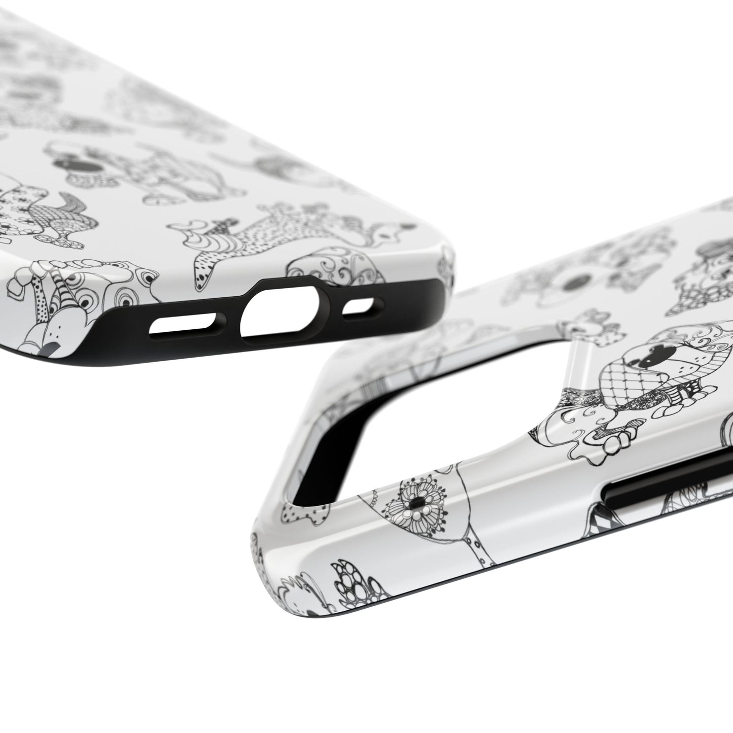 Doodle Dogs White Phone Case