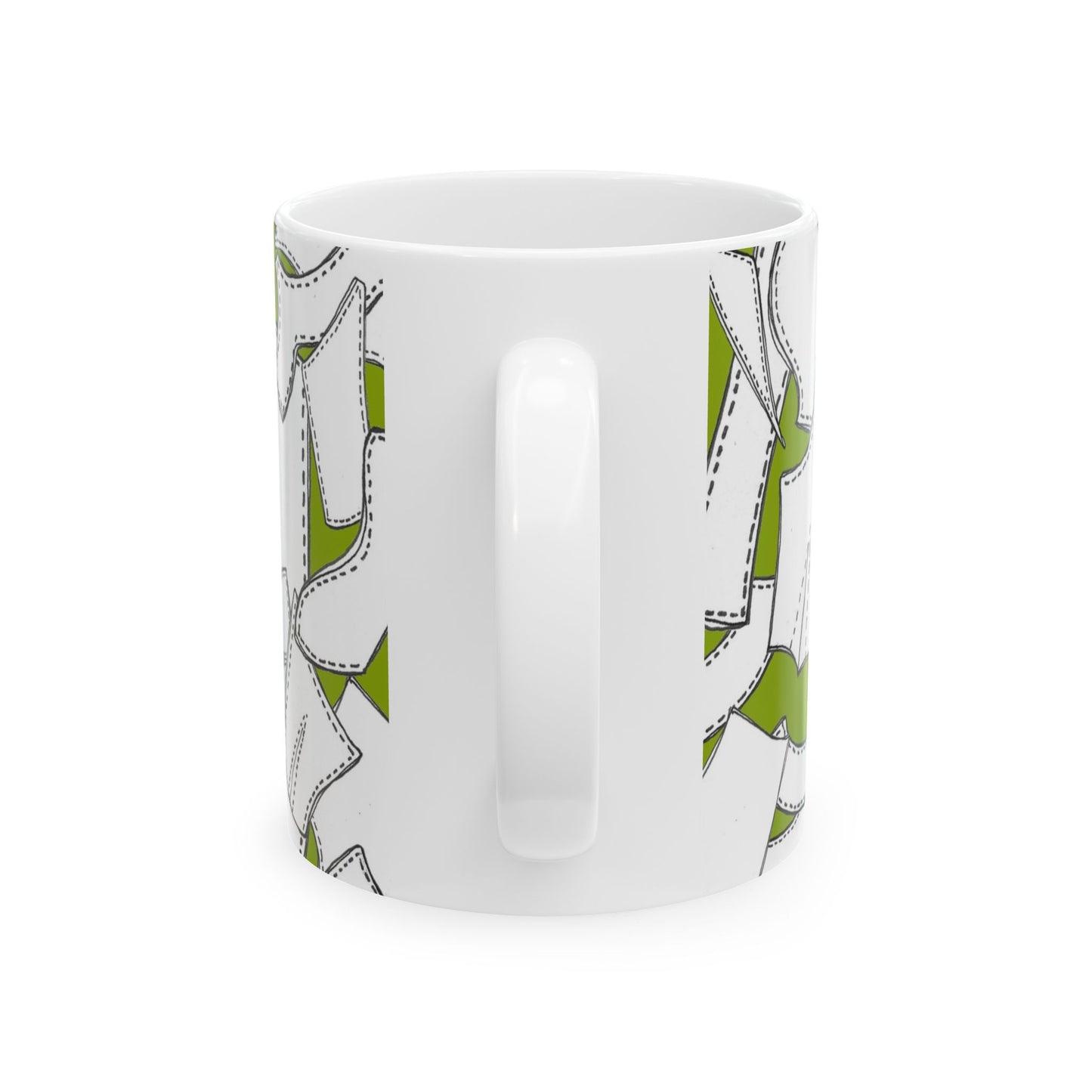 Pattern Pieces Chartreuse Cup