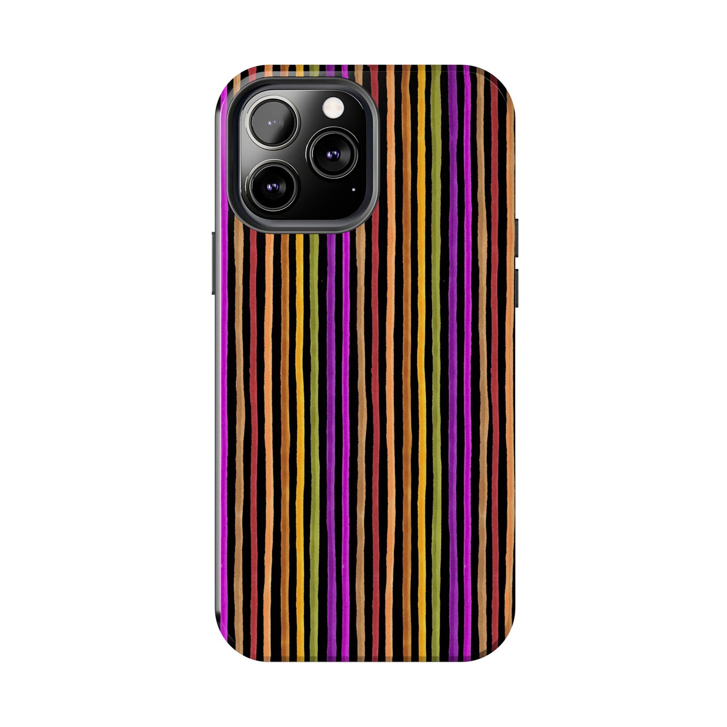 Spice Stripe Black Phone Case