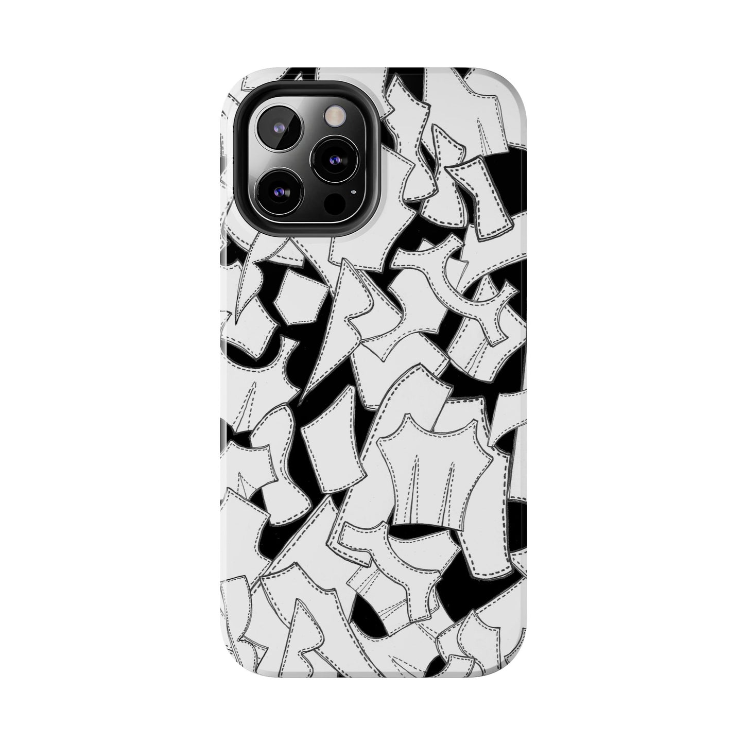 Pattern Pieces Black Phone Case
