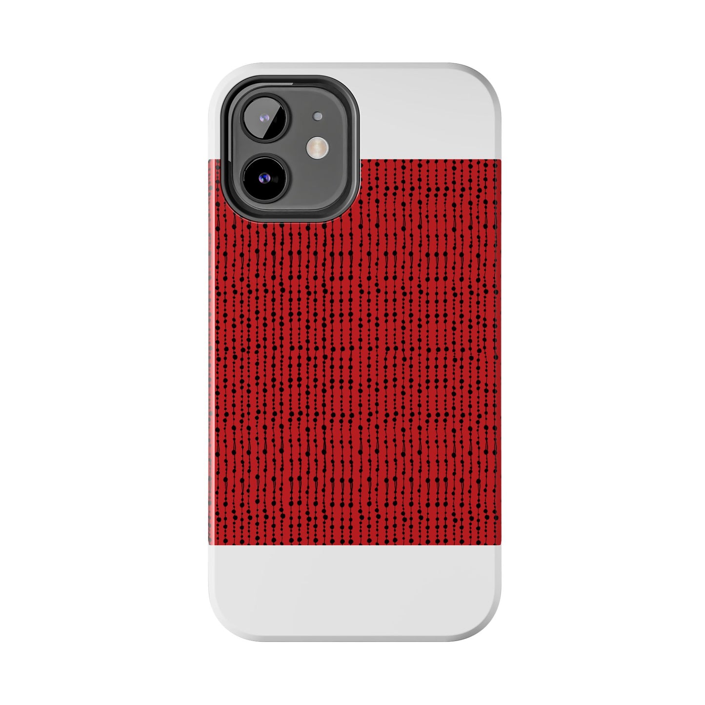 Beaded Curtain Red / Black Phone Case