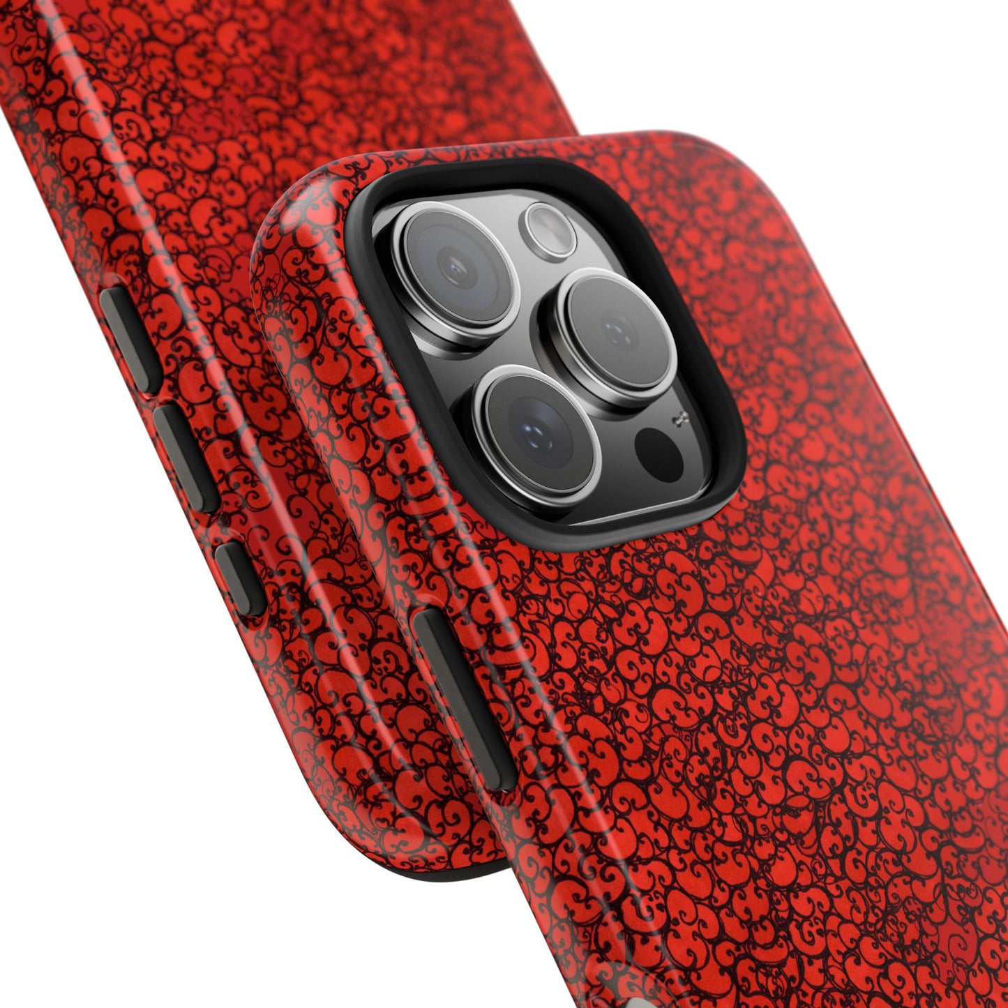 Scrollie Red / Black Phone Case