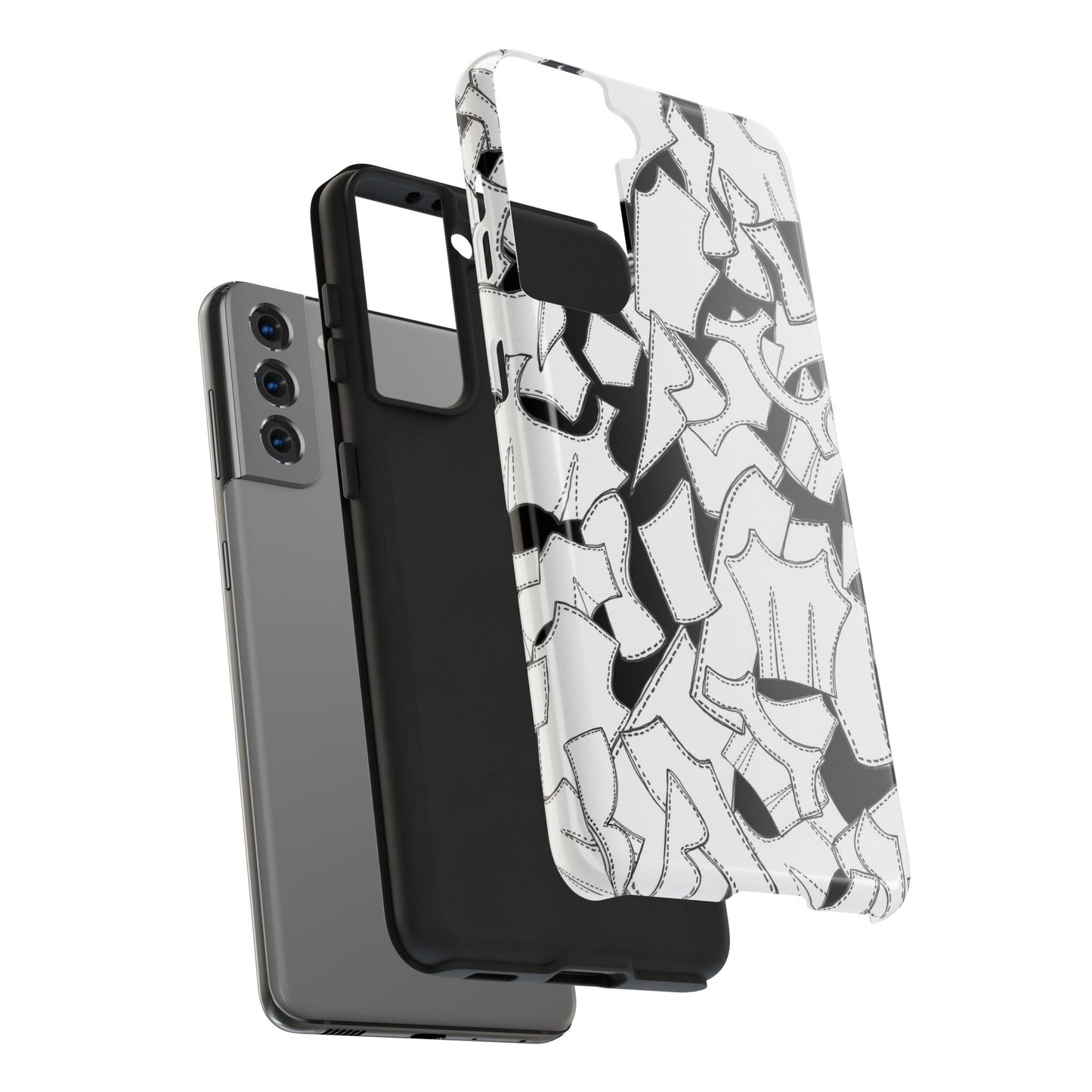 Pattern Pieces Black Phone Case