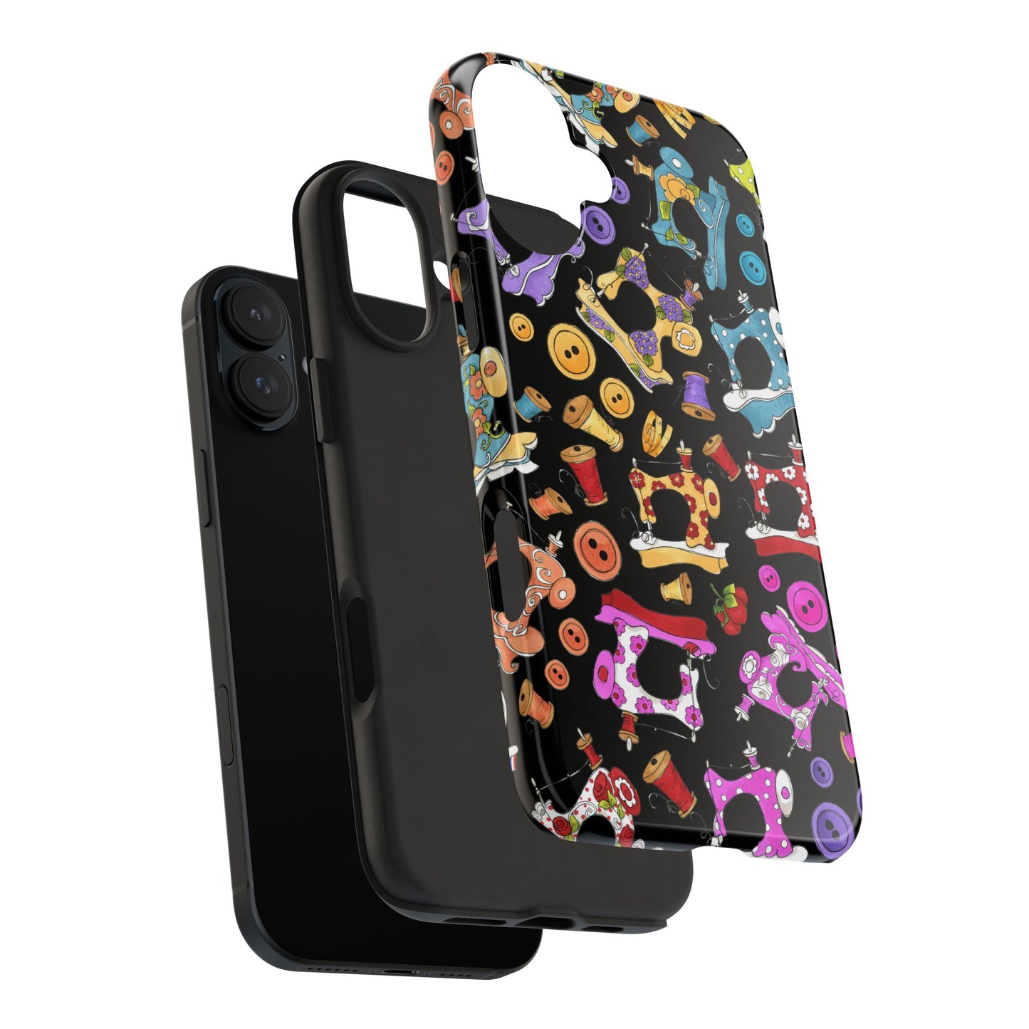 Sew Assorted Black Phone Case