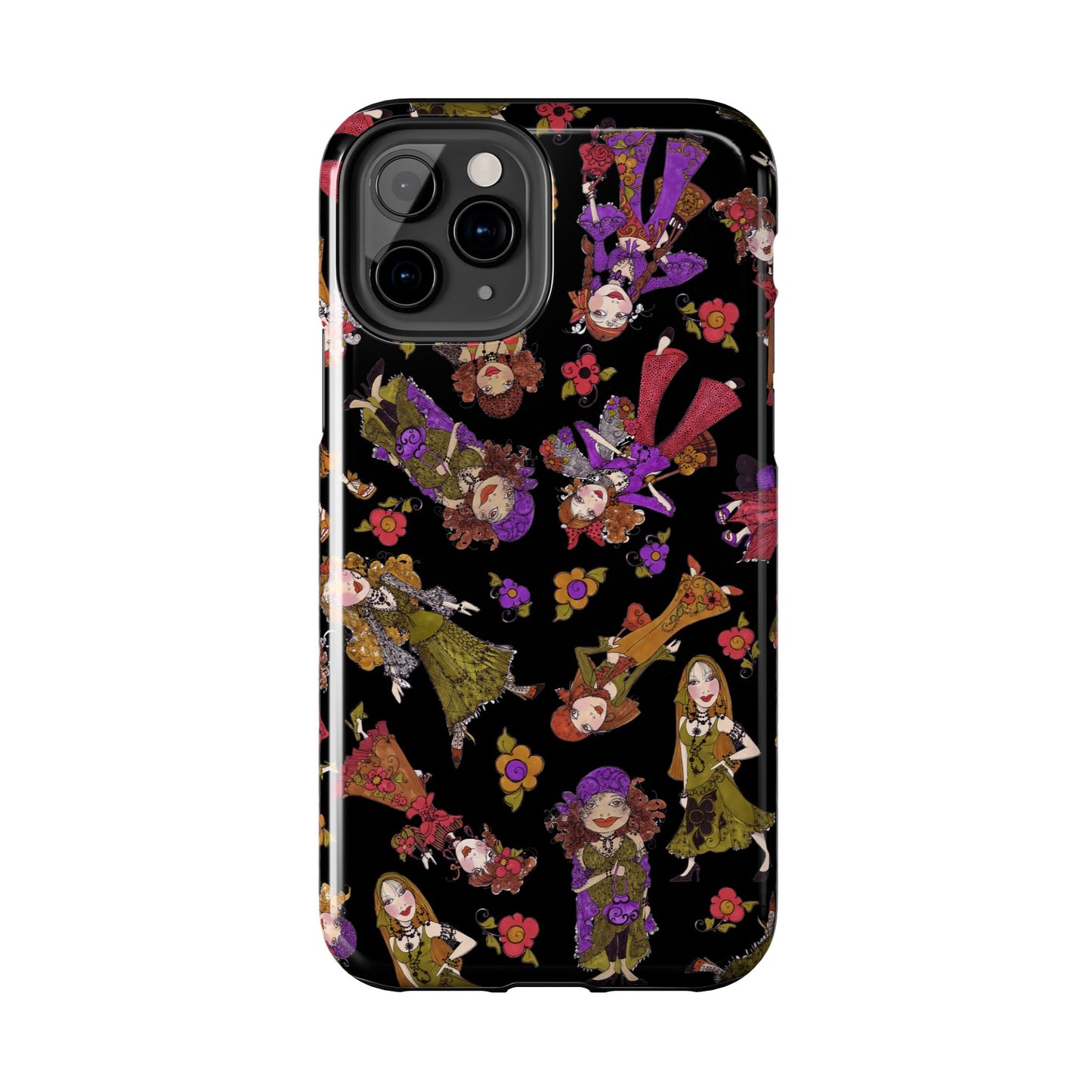 Tossed Gypsies Black Phone Case