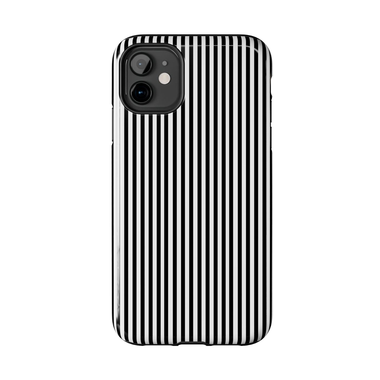 Stripe White / Black Phone Case