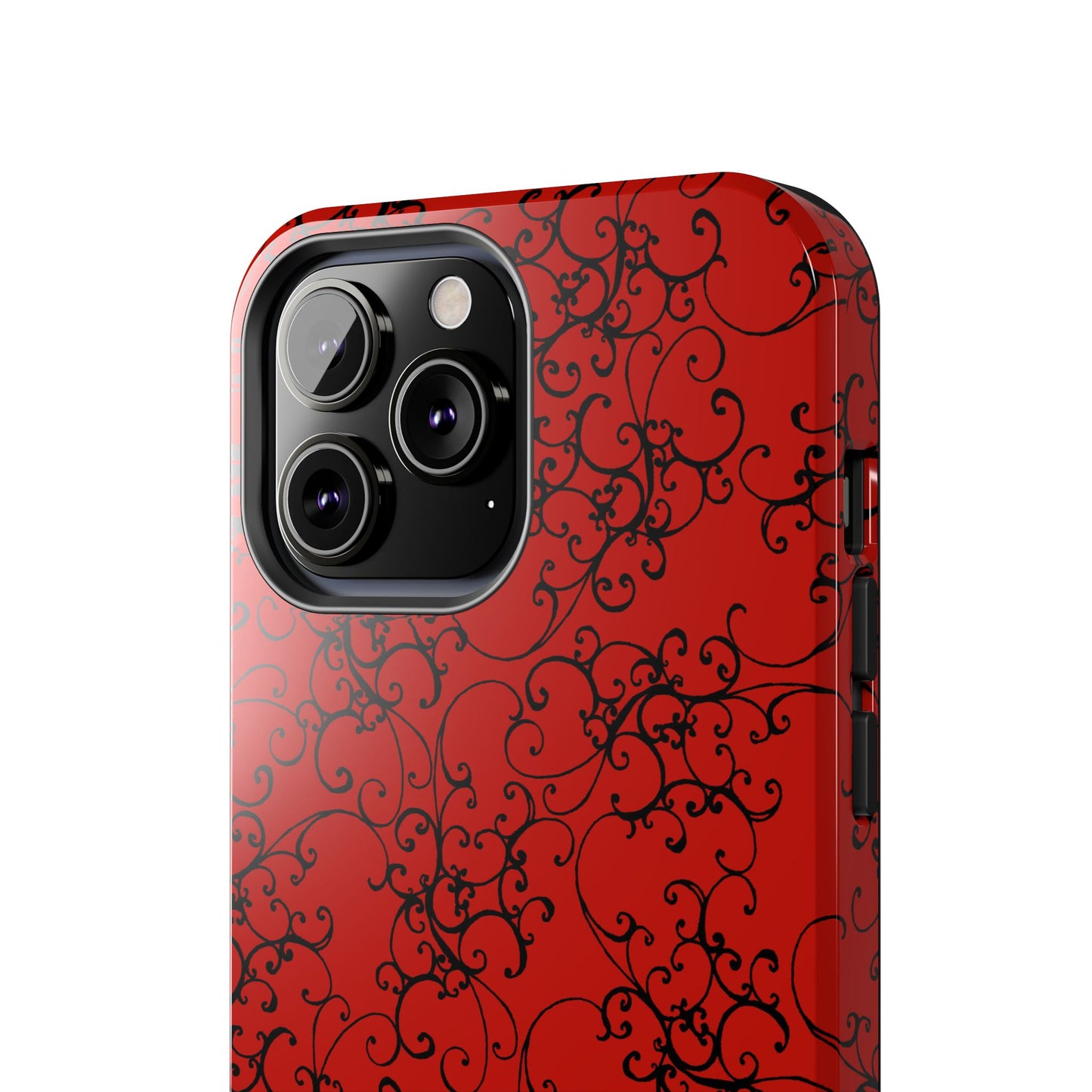 Elegant Scroll Red / Black Phone Case