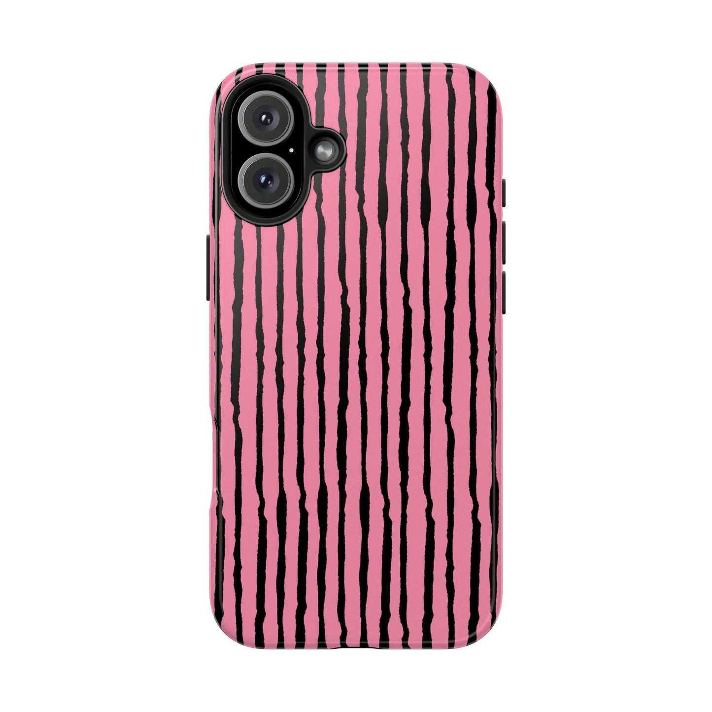 Sorta Stripe Bright Pink / Black Phone Case