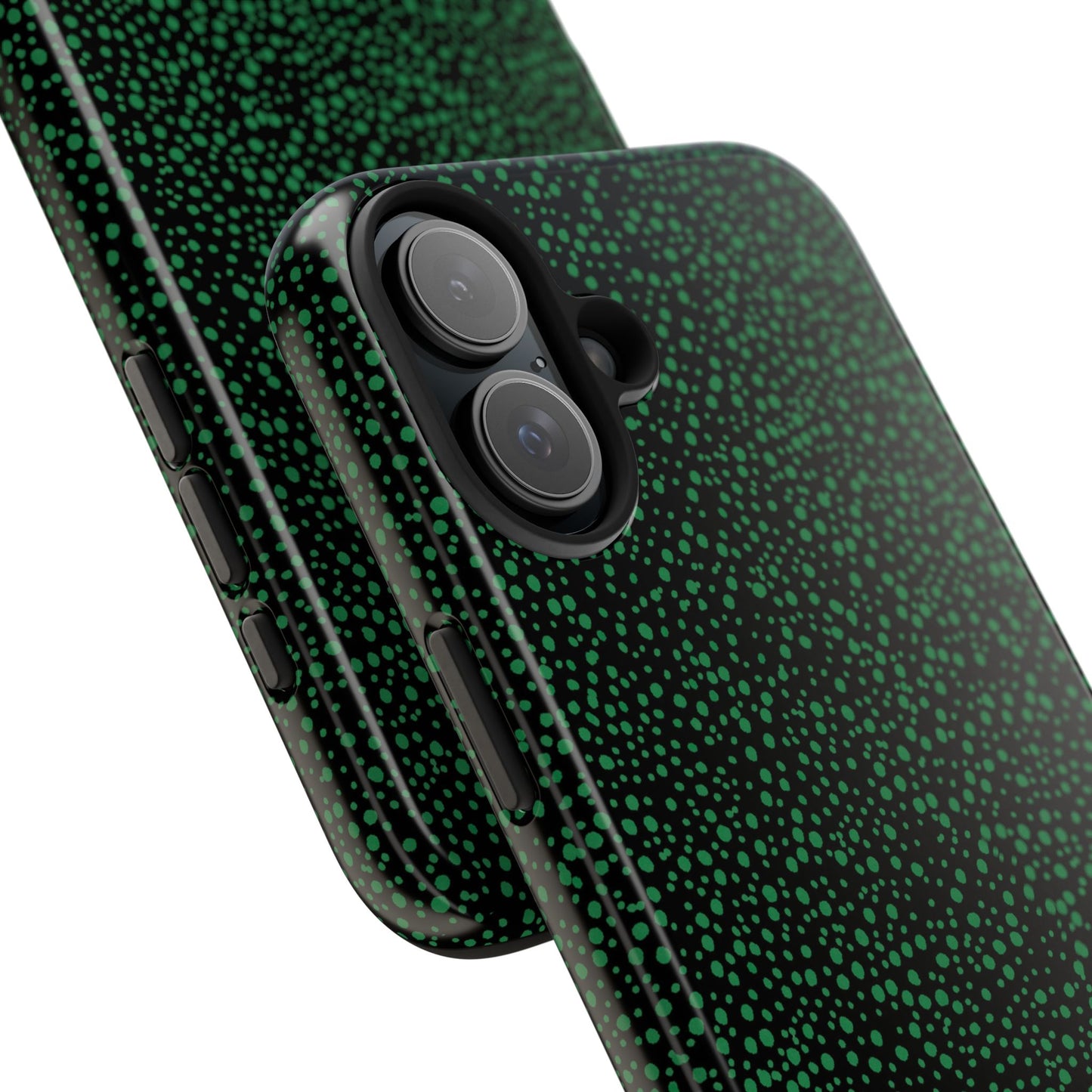 Confetti Black / Green Phone Case