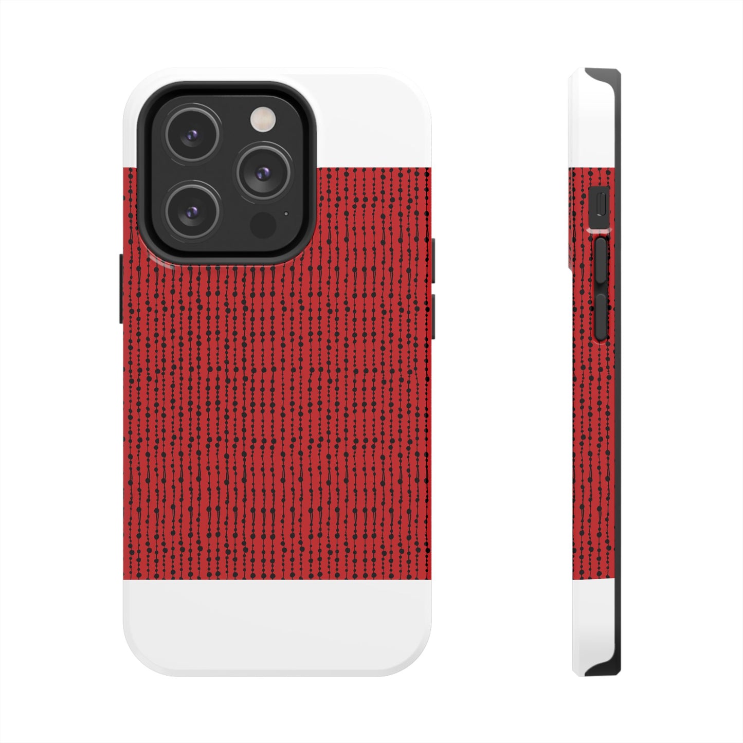Beaded Curtain Red / Black Phone Case
